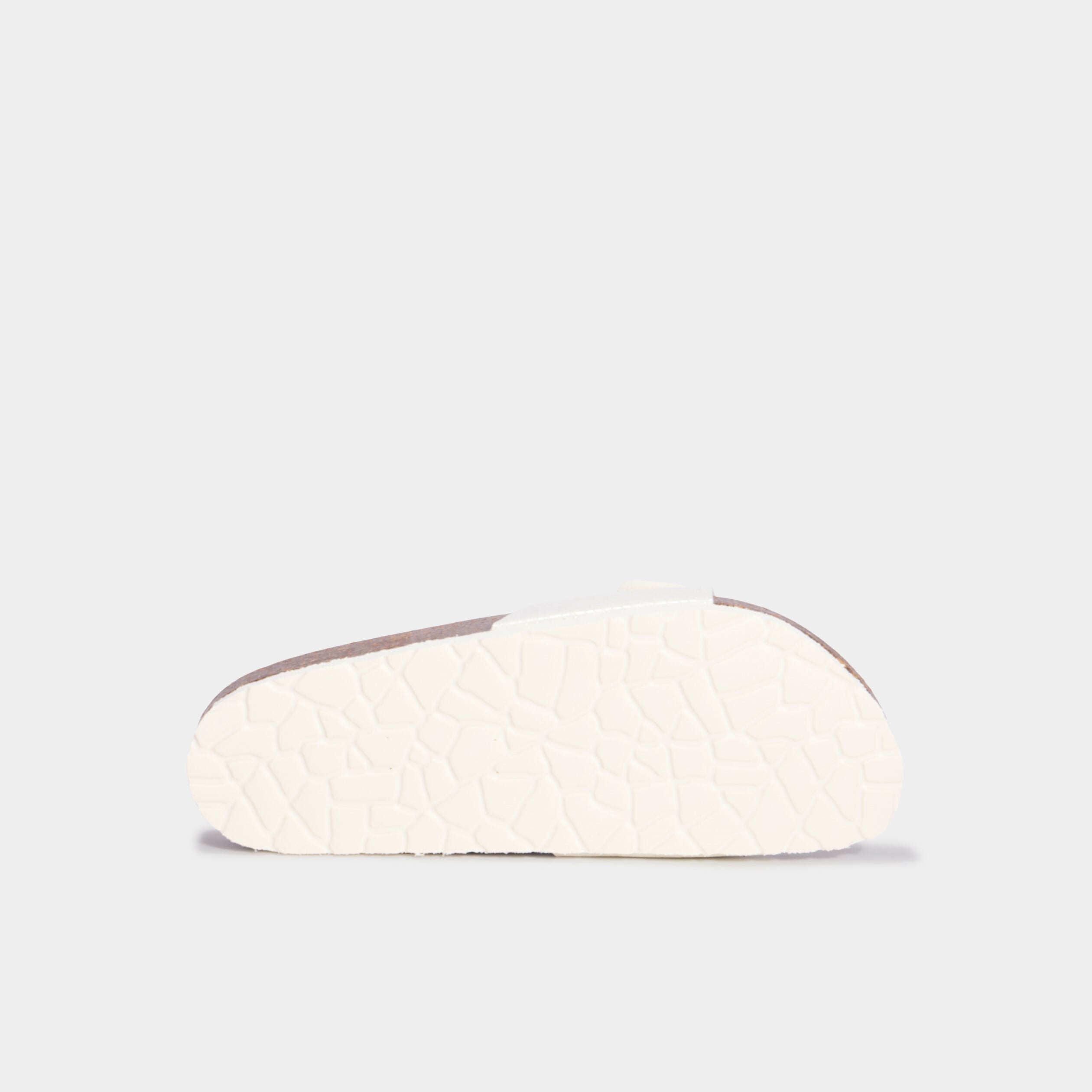 Mules anatomiques &agrave; bride avec boucle blanc femme