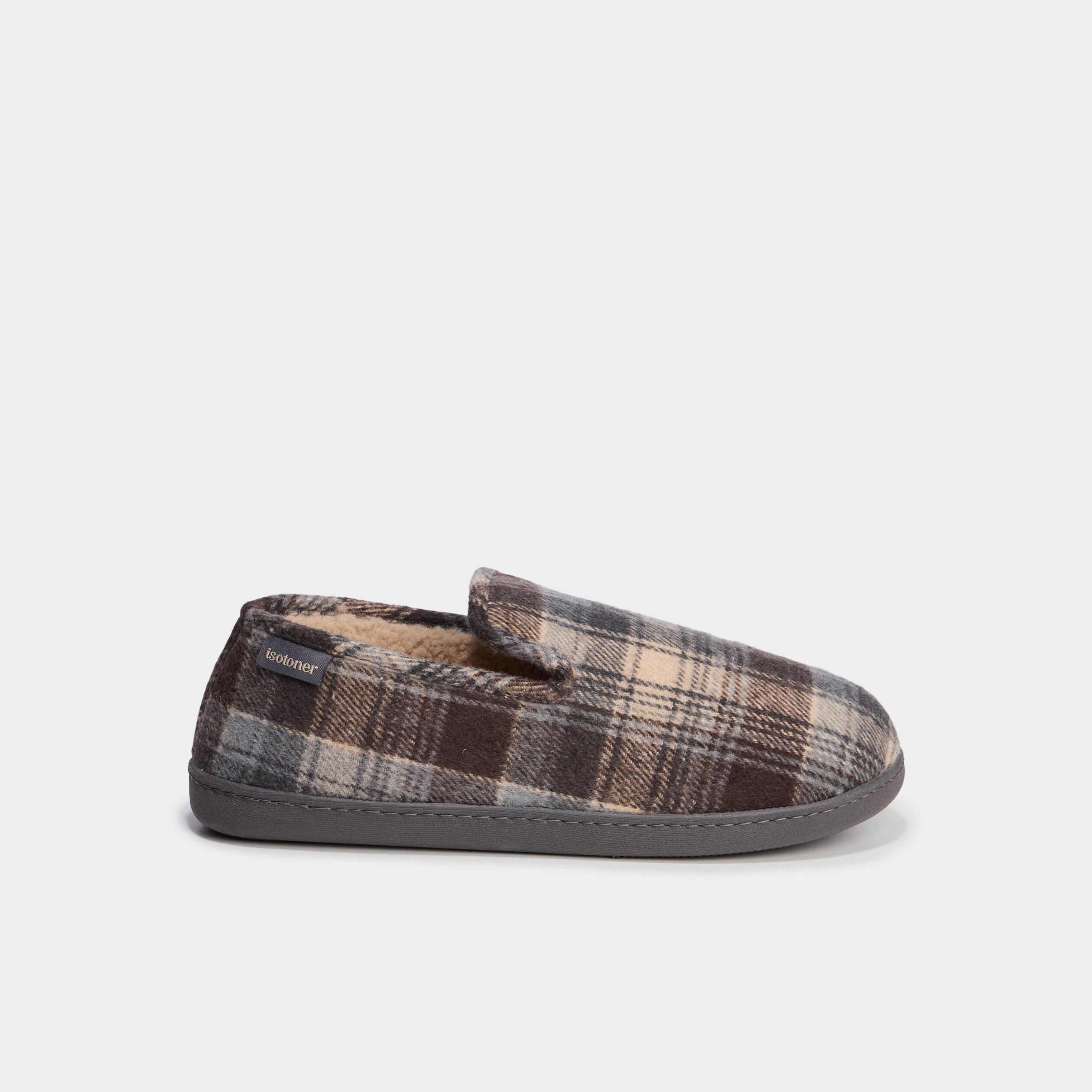 chaussons fourres isotoner sable homme Chaussons fourrés Isotoner sable homme