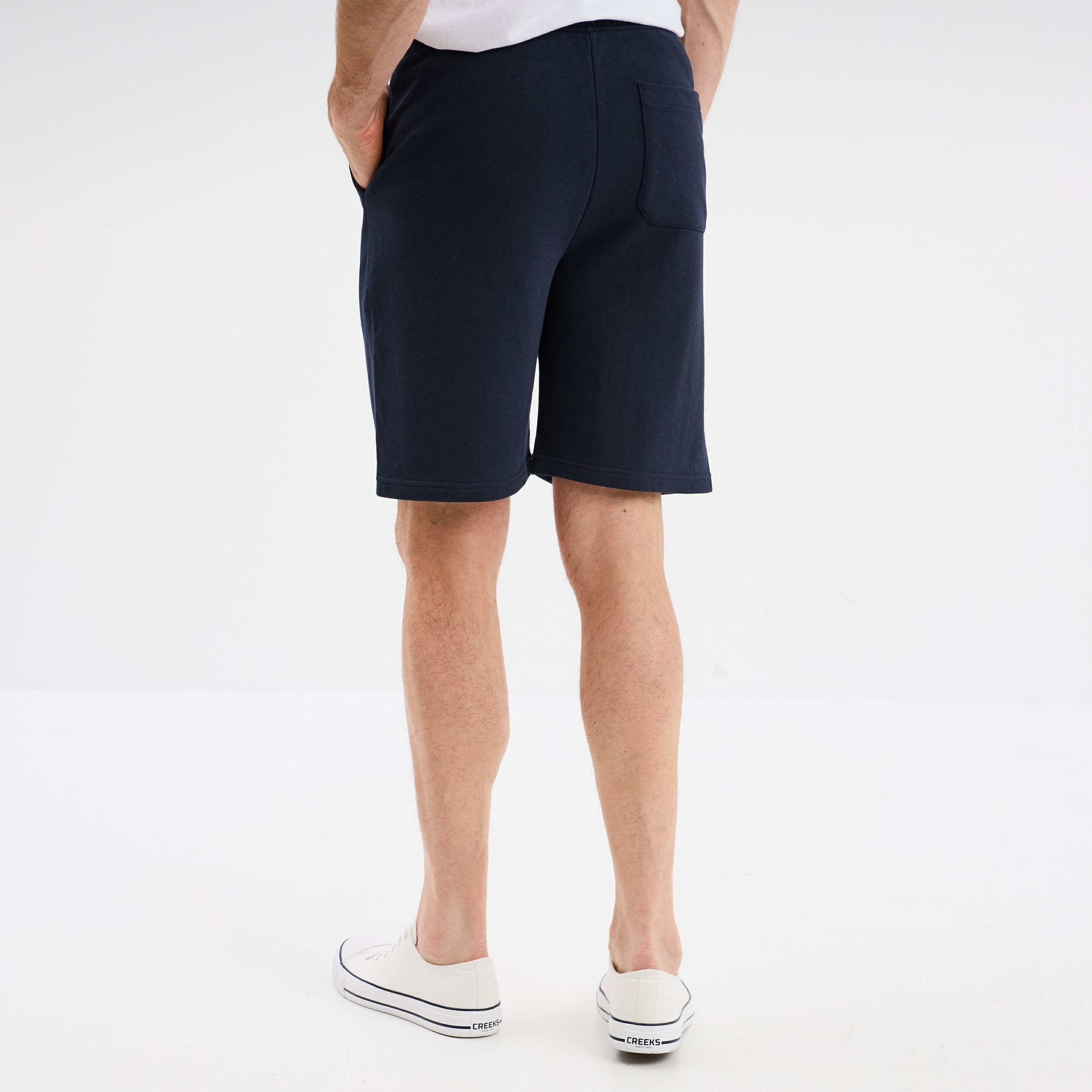 short de jogging en molleton bleu marine homme Short de jogging en molleton bleu marine homme