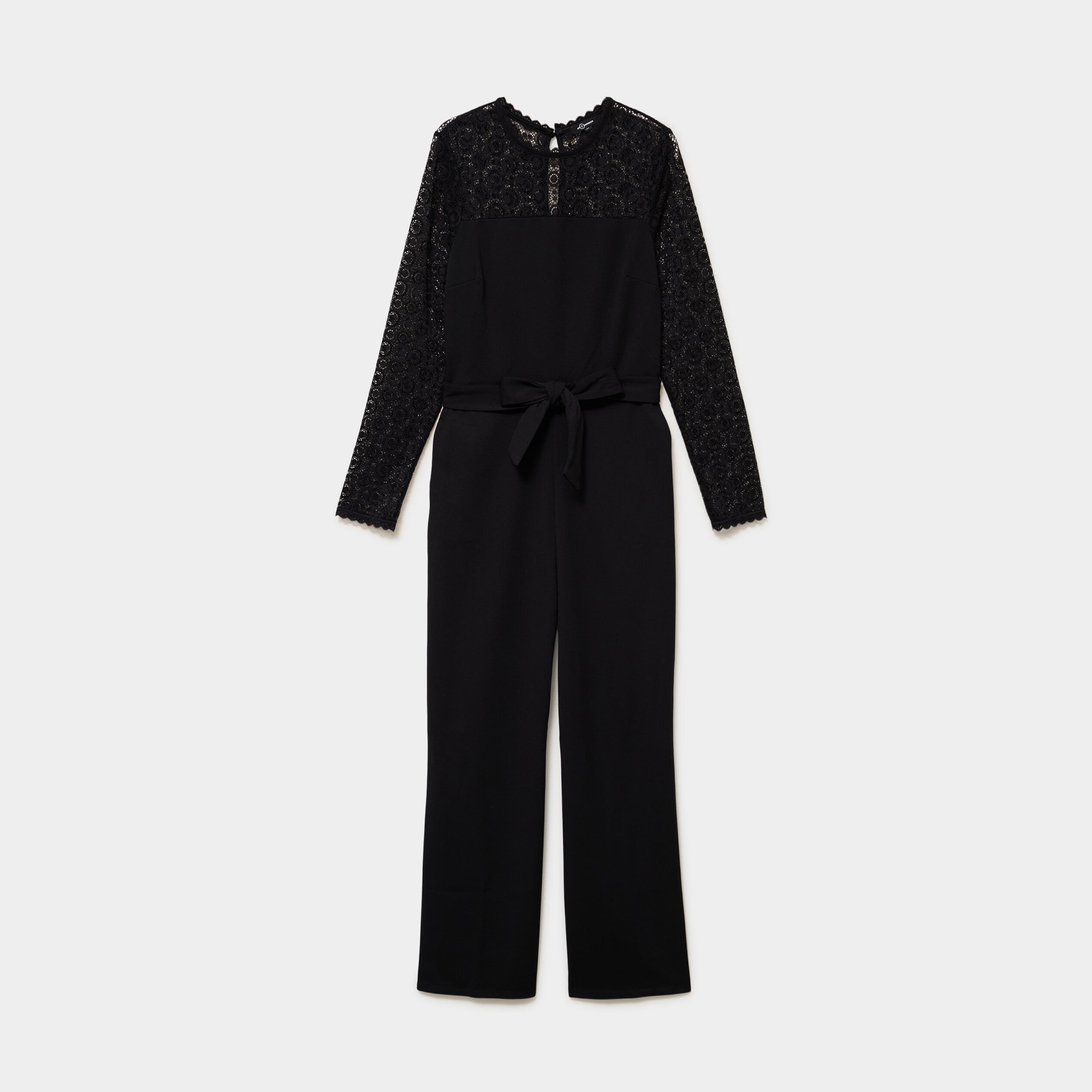 Combinaison pantalon avec dentelle noir femme