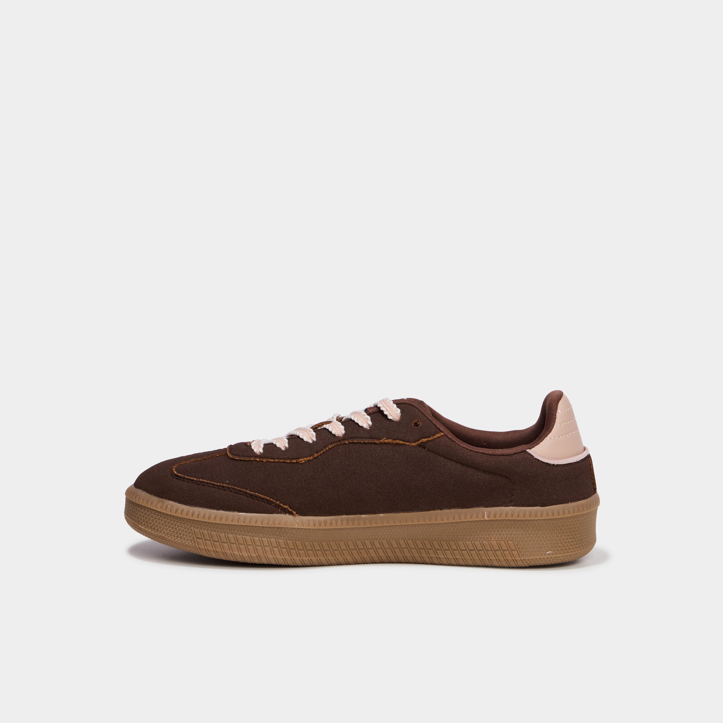 Baskets &agrave; lacets bordeaux femme