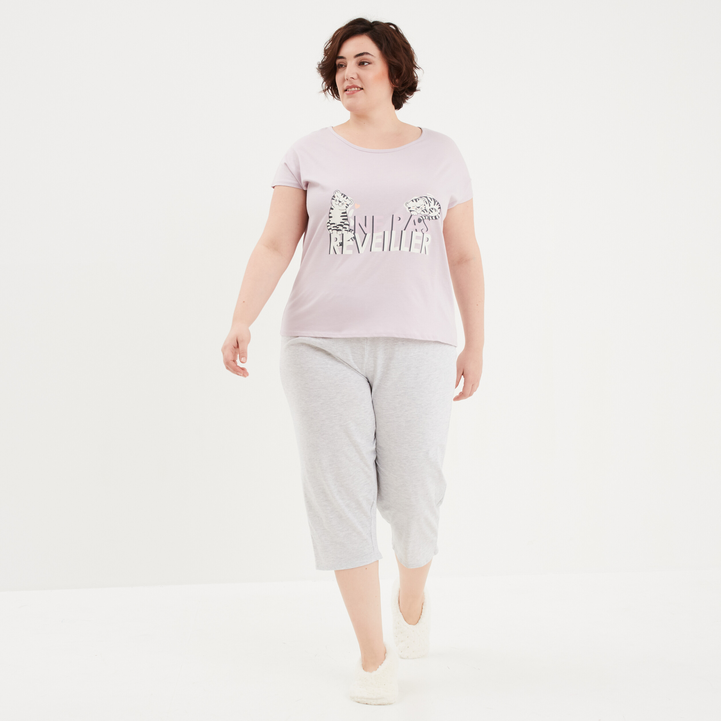 Pyjama femme grande on sale taille la halle