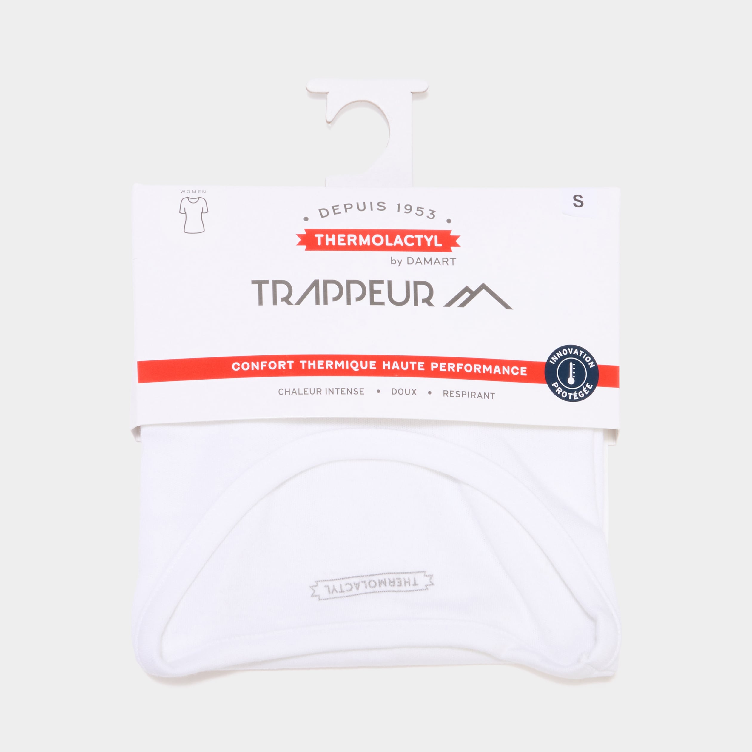 T-shirt thermique Damart x Trappeur blanc femme