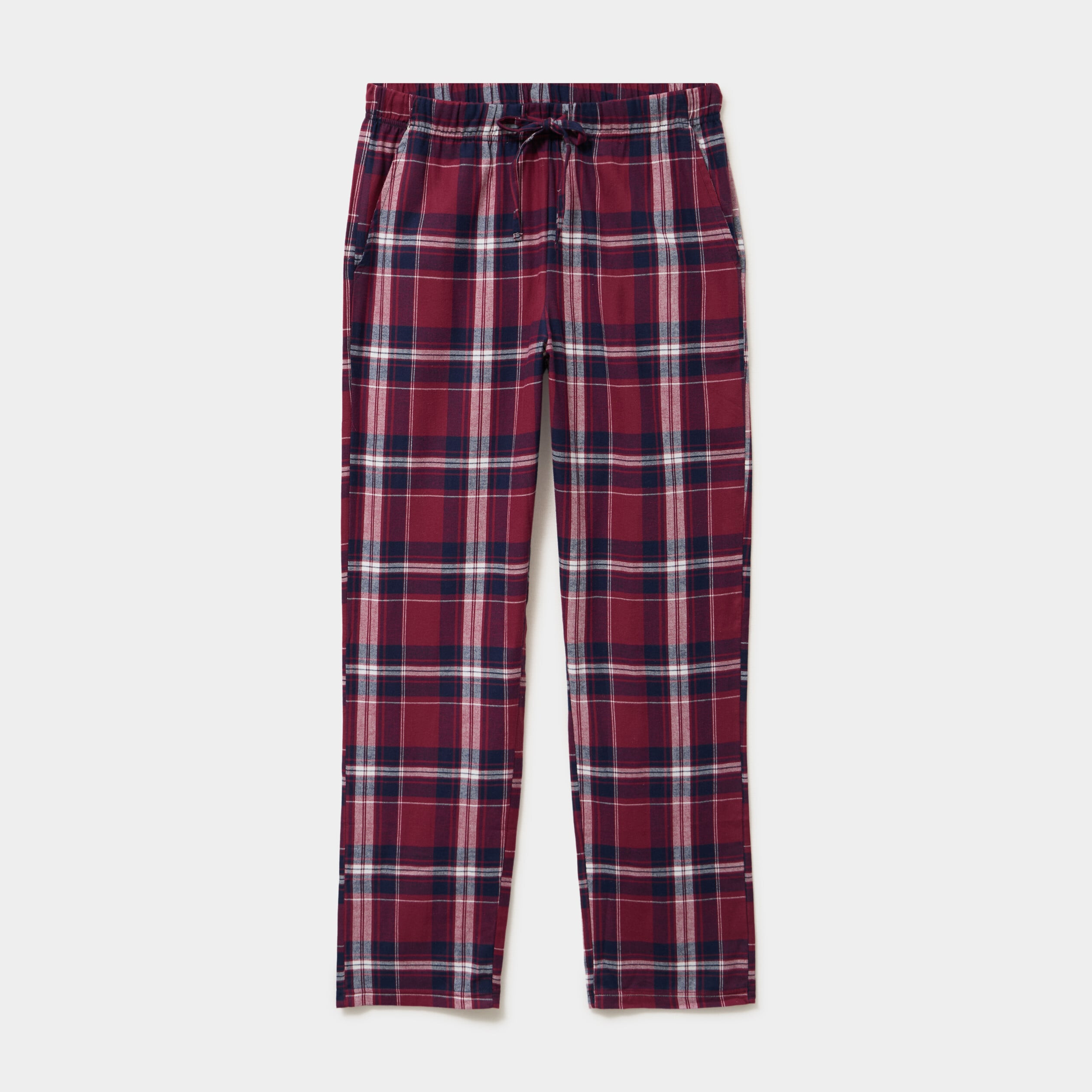 Pantalon de pyjama coton coupe droite bordeaux homme