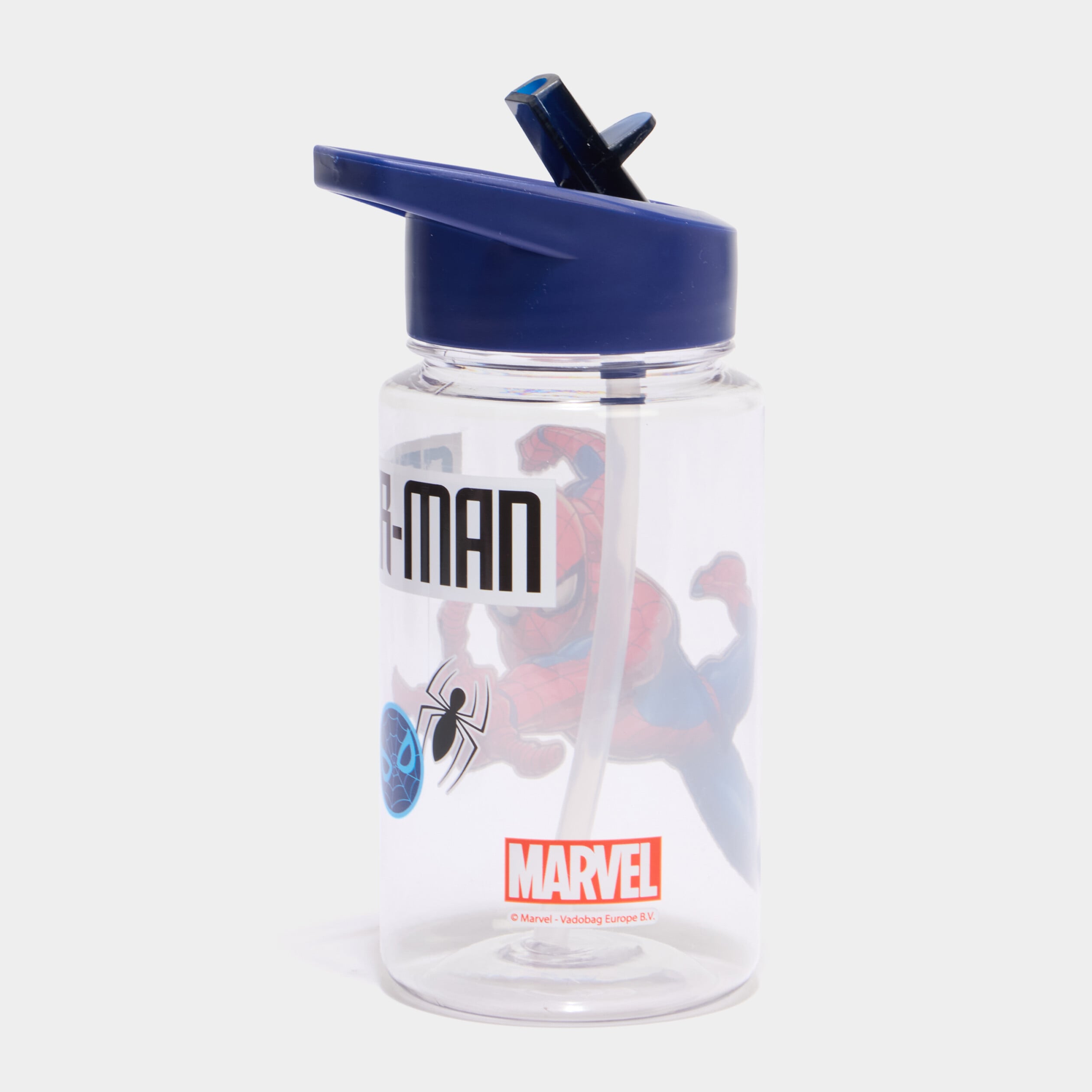 Gourde Spider-Man avec paille int&eacute;gr&eacute;e multicolore mixte