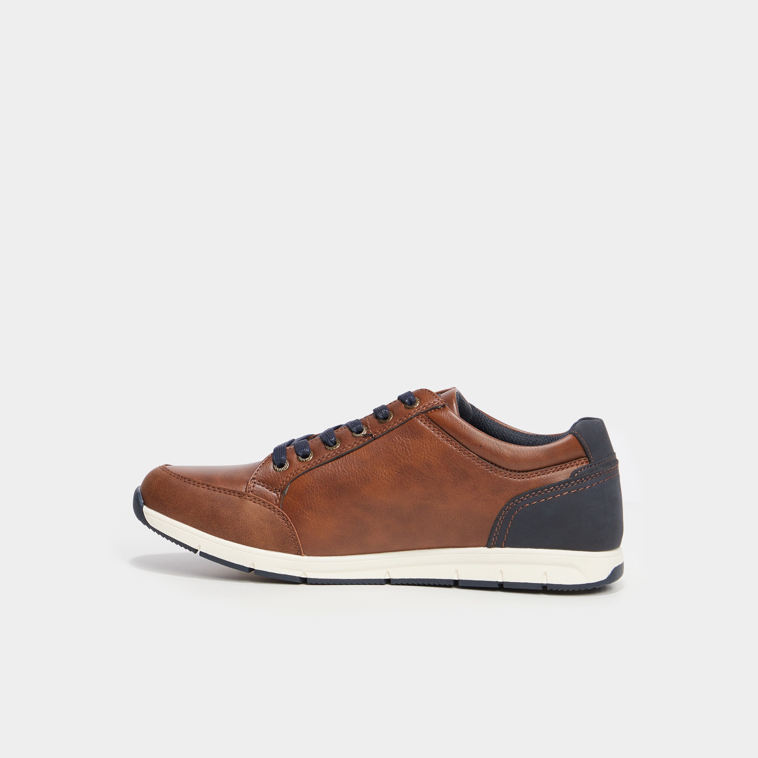 Derbies d&eacute;tails zipp&eacute;s marron homme