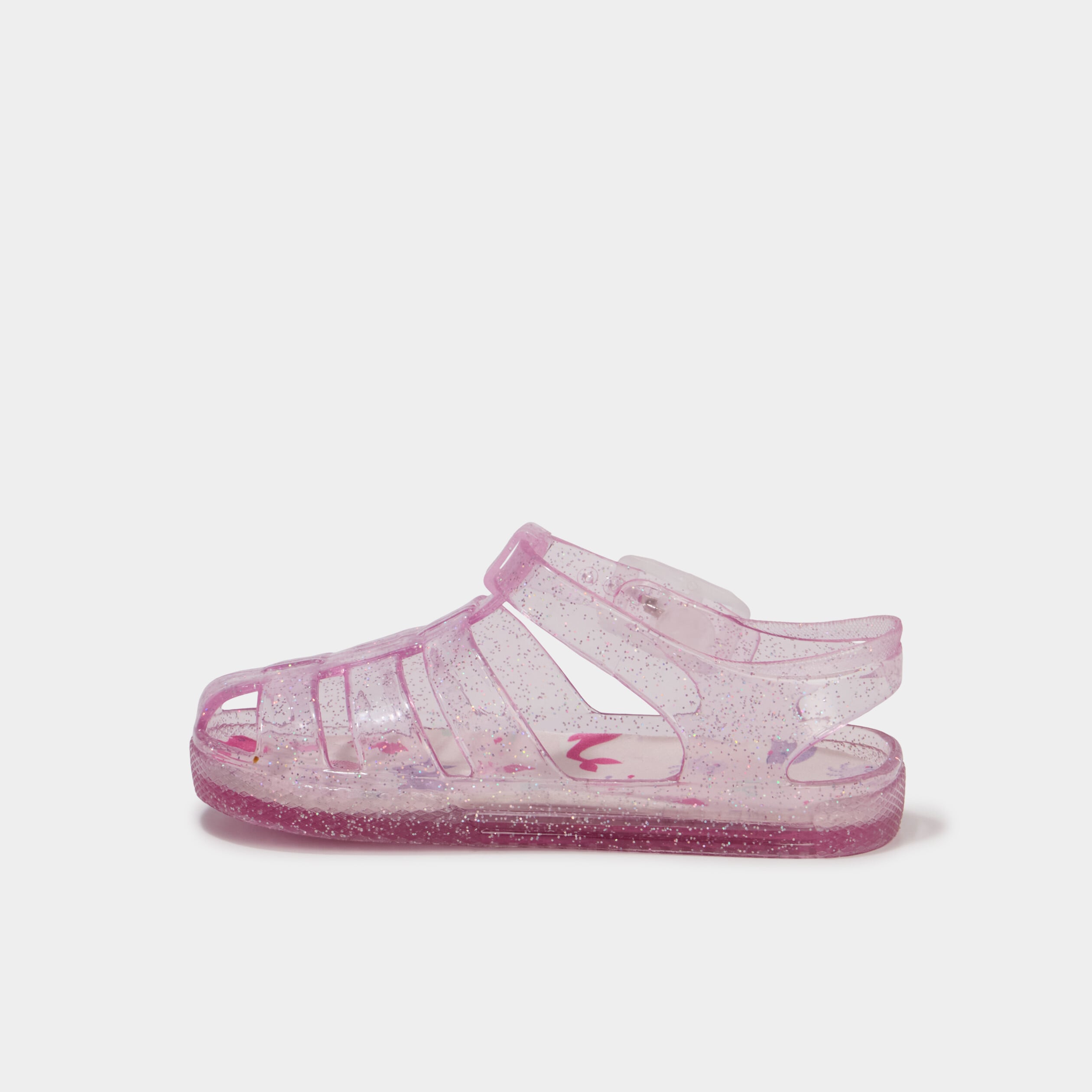 Sandales de plage paillettes rose b&eacute;b&eacute; fille