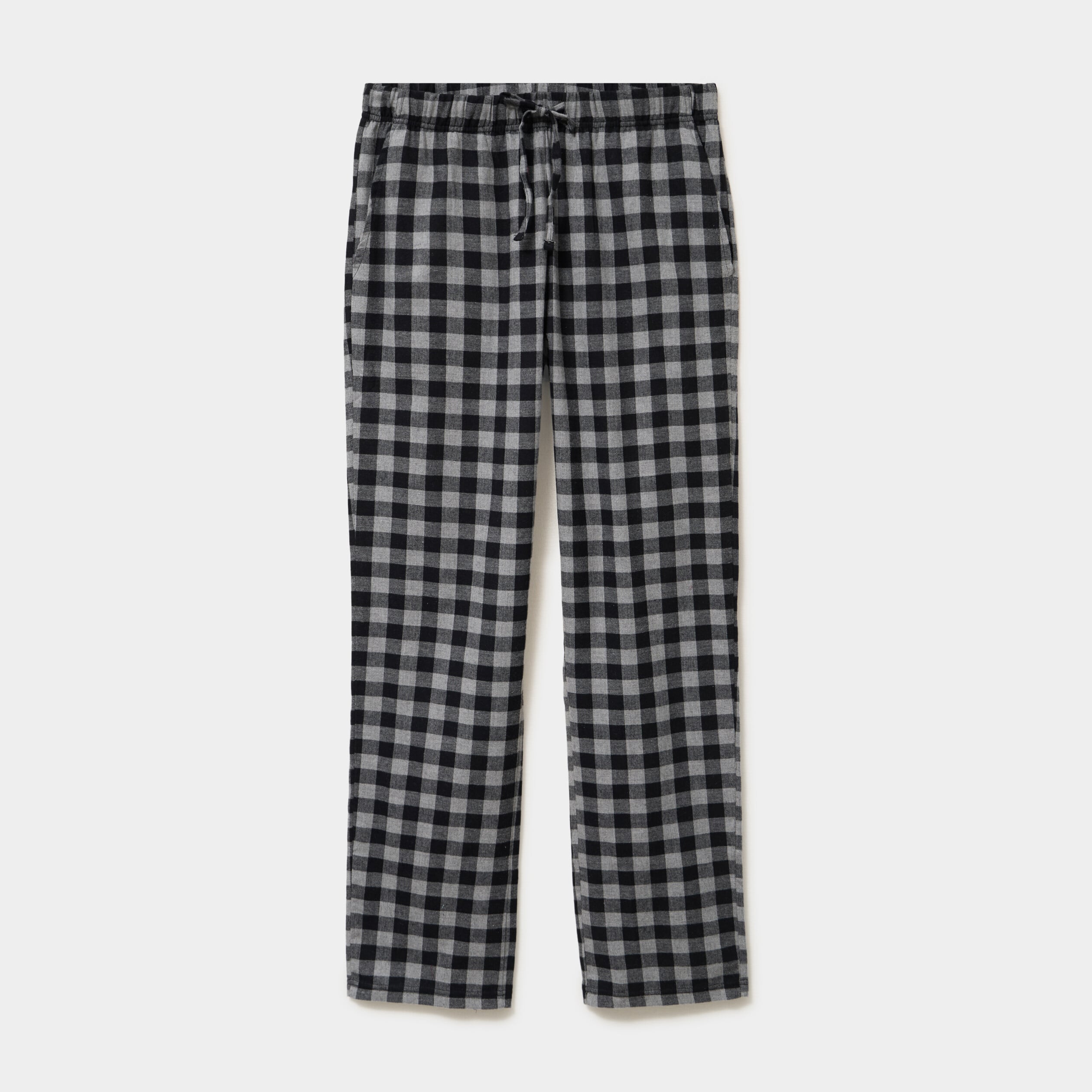 Pantalon de pyjama coton coupe droite gris moyen homme