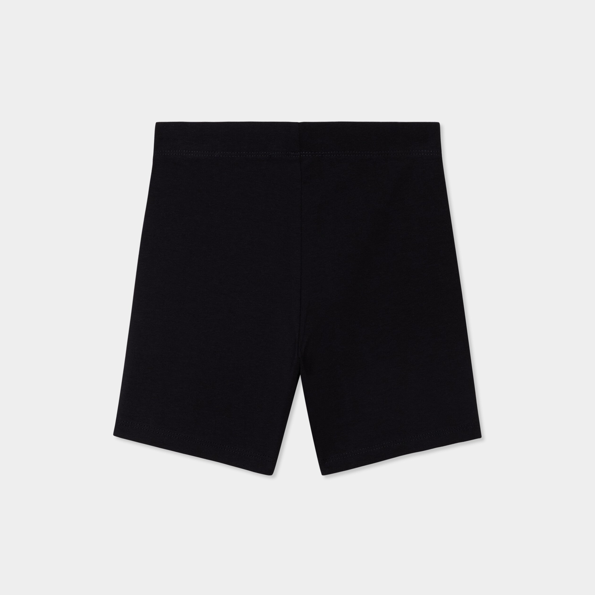 legging short coton taille elastiquee noir fille Legging short coton taille élastiquée noir fille