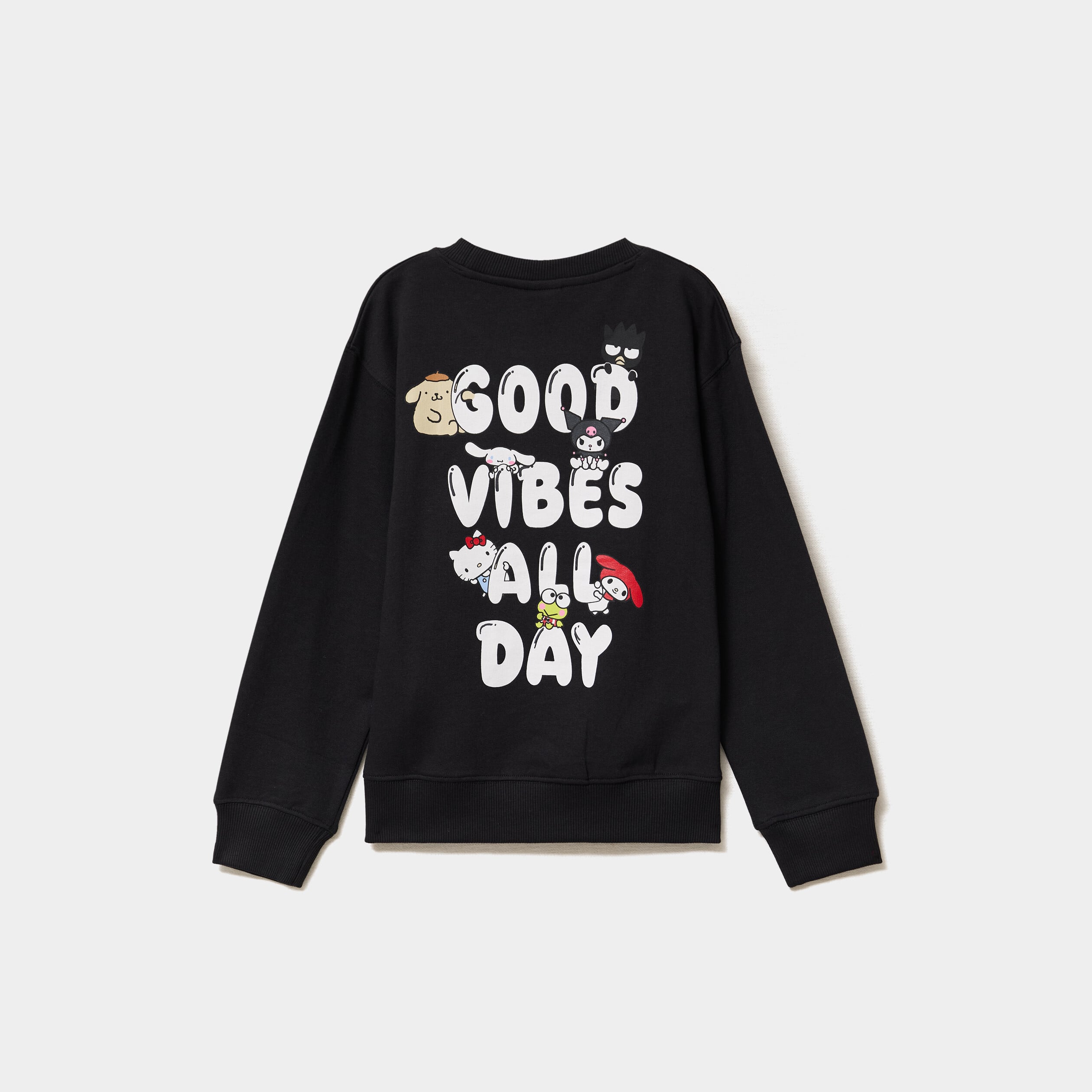 Sweat manches longues Hello Kitty noir fille