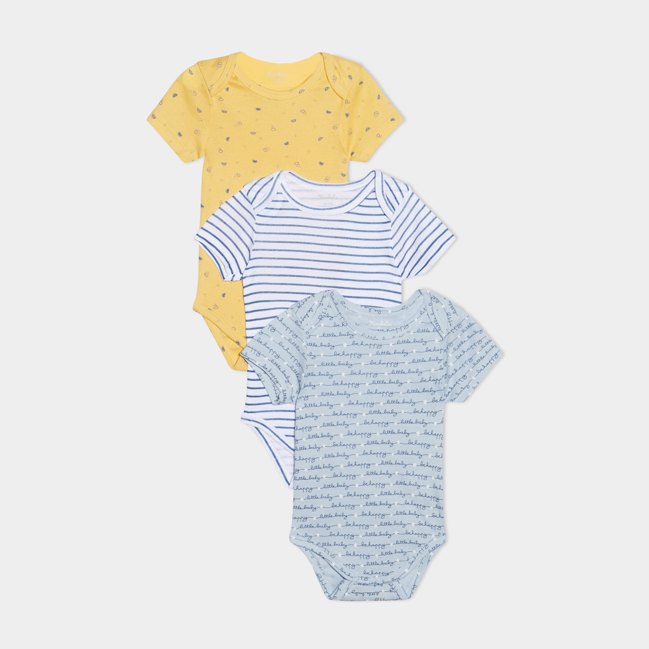 lot 3 bodies us coton bleu ciel bebeg Lot 3 bodies US coton bleu ciel bébé garçon
