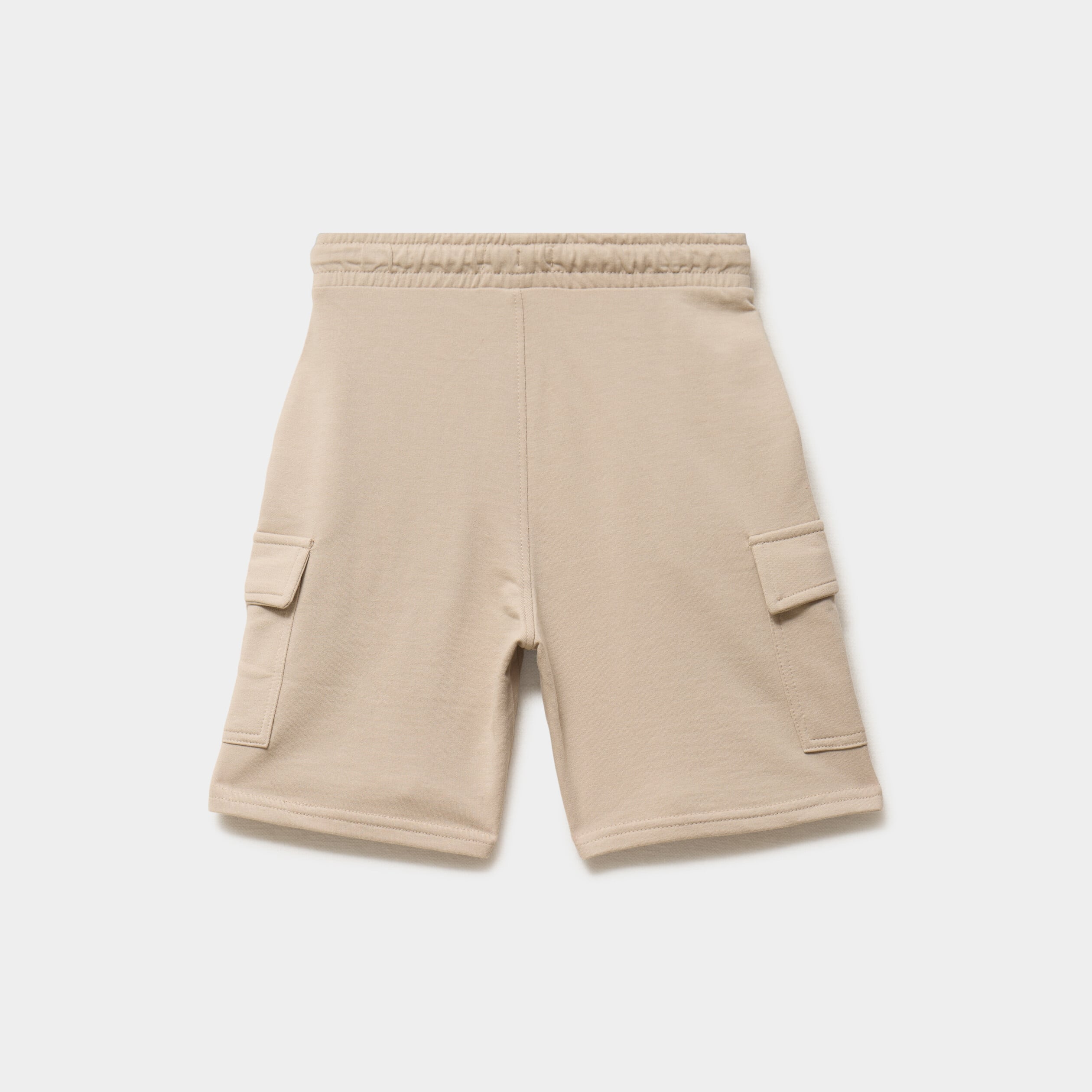 Short cargo molleton taille &eacute;lastiqu&eacute;e gris fonc&eacute; gar&ccedil;on