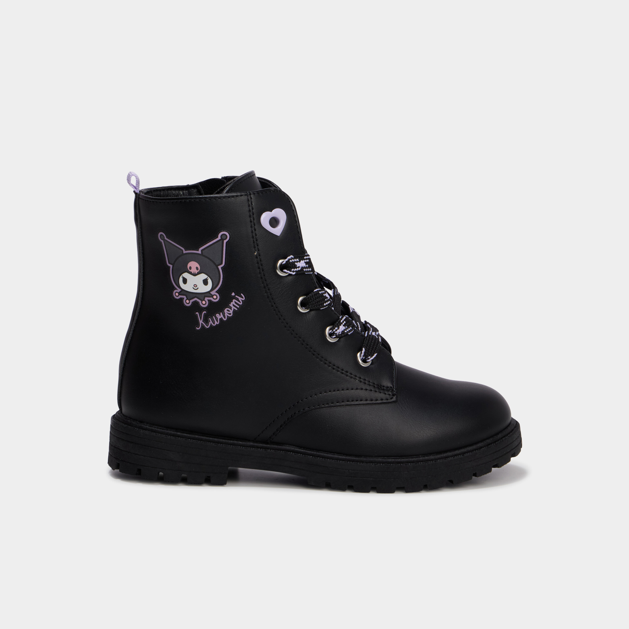 Boots crant&eacute;es Hello Kitty Kuromi noir fille