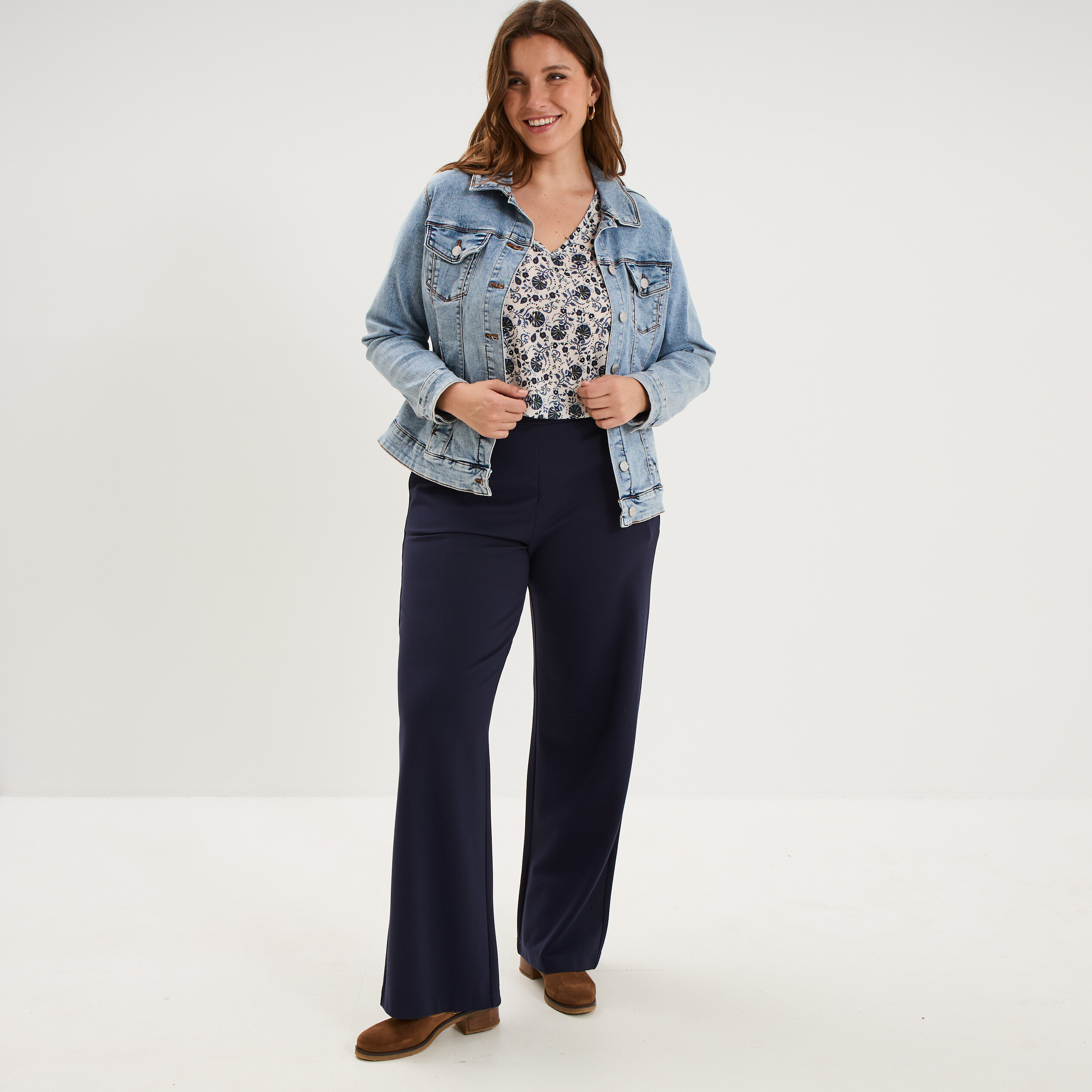 T-shirt manches courtes ecru femme grande taille