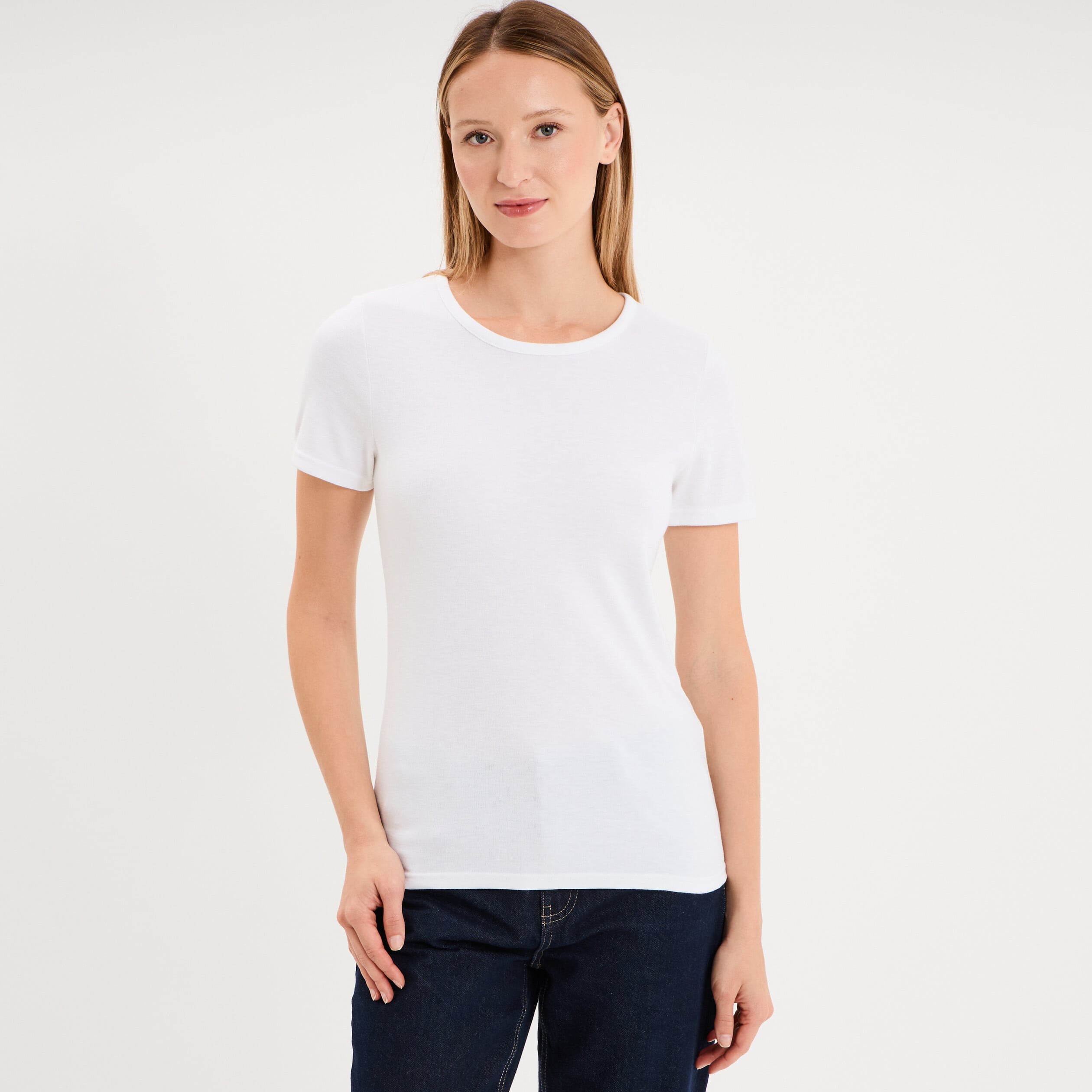 T-shirt thermique Damart x Trappeur blanc femme