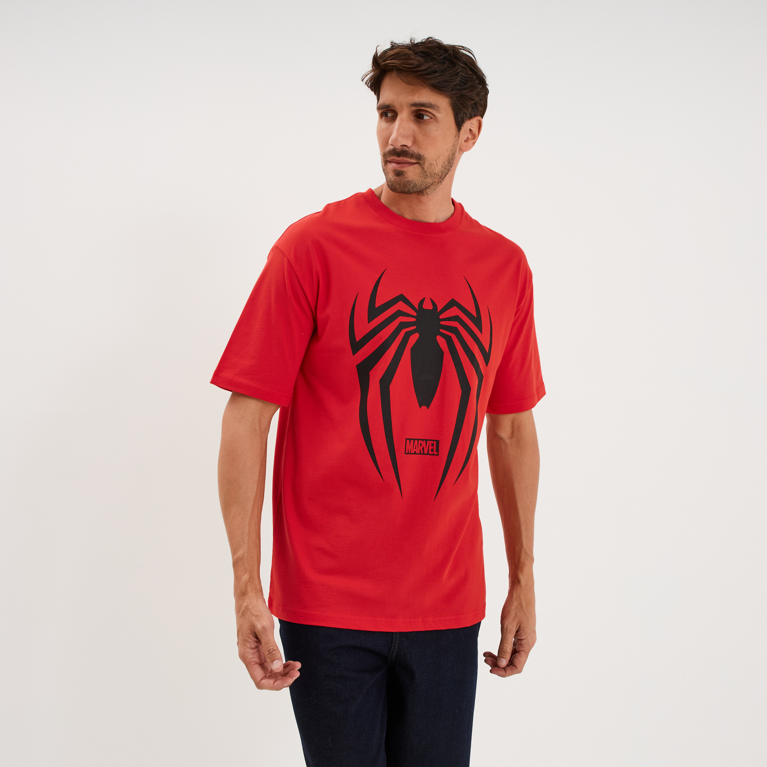 T-shirt &agrave; manches courtes Spider-Man rouge homme