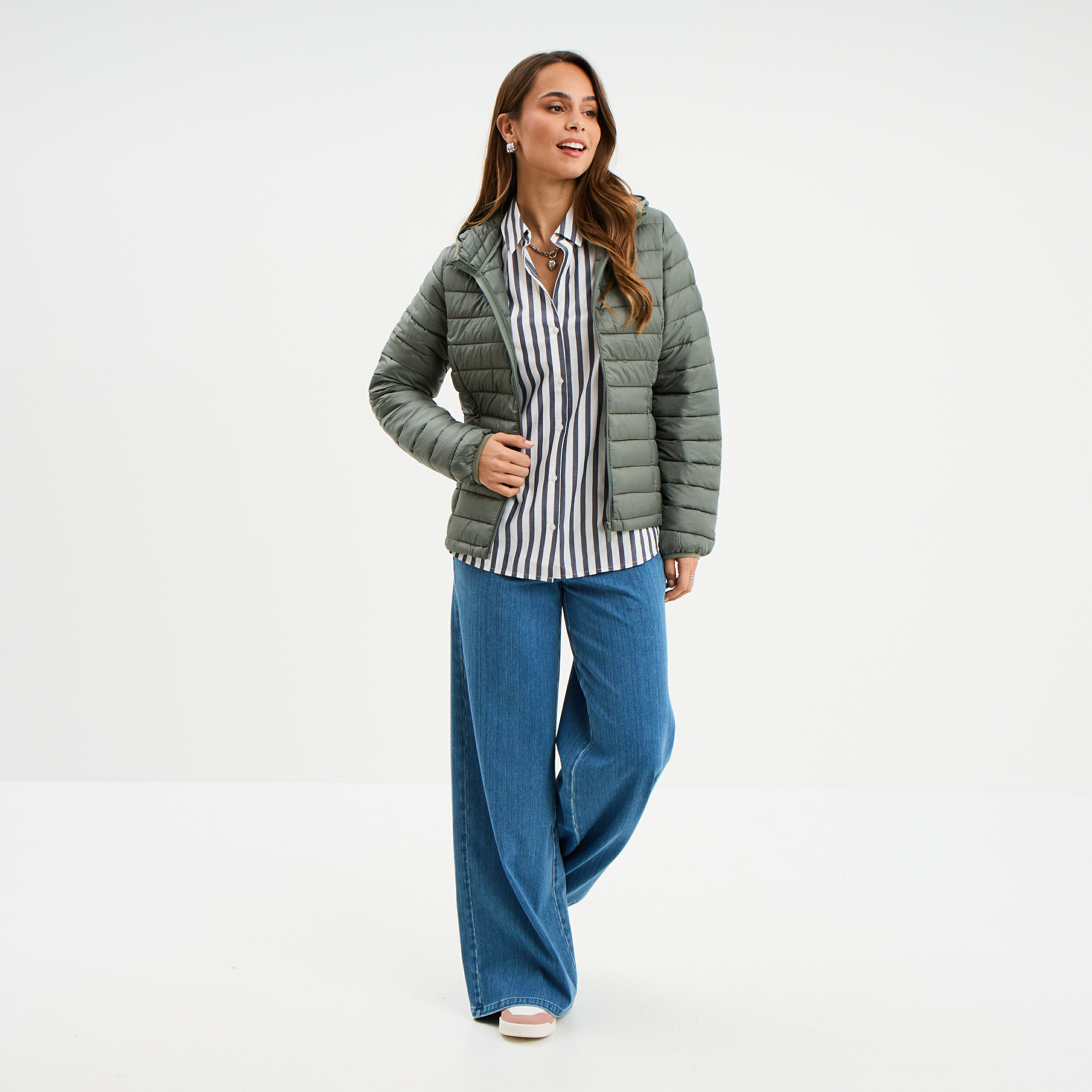 Chemise manches longues bleu marine femme
