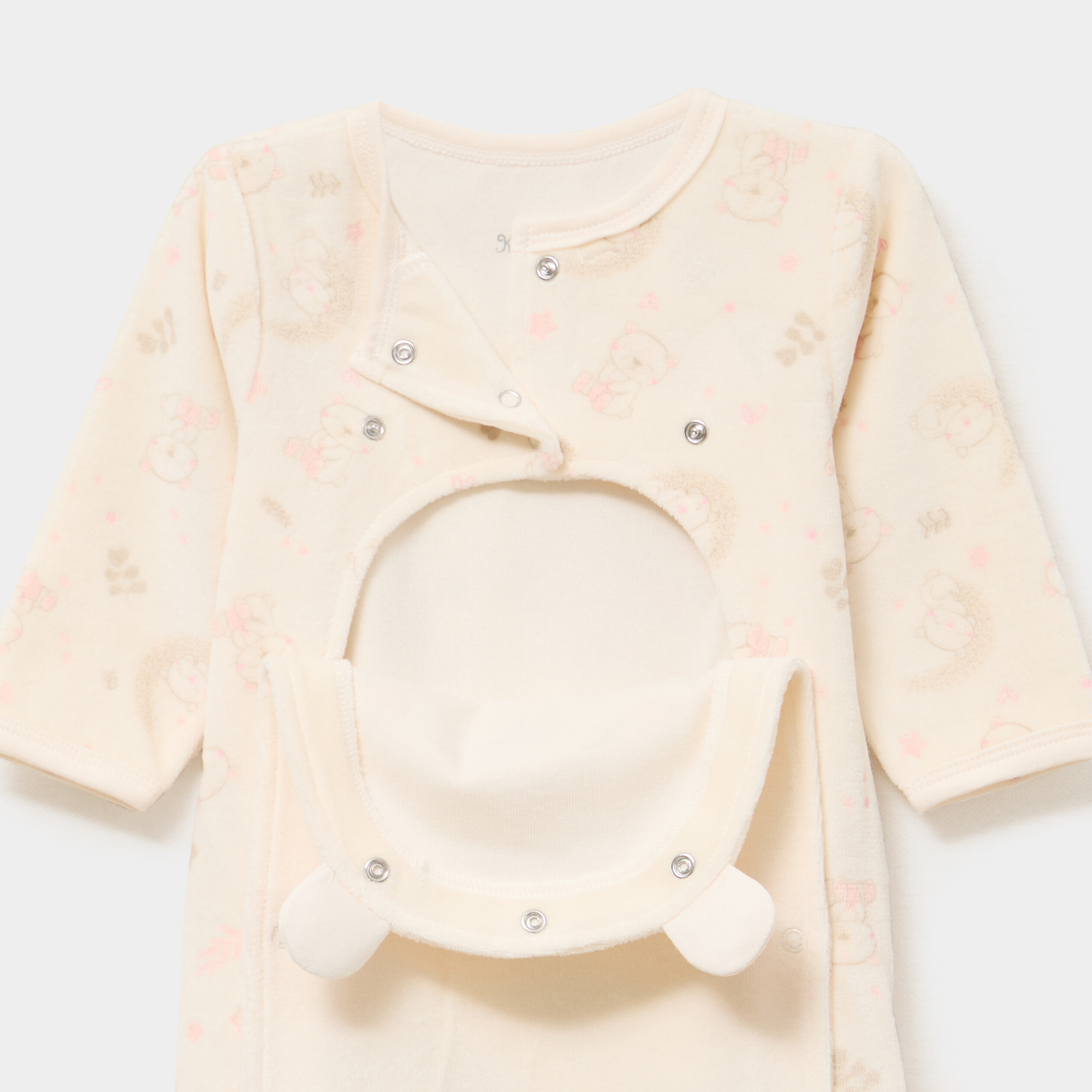 dors bien effet velours manches longues ivoire bebe Dors-bien effet velours manches longues ivoire bébé