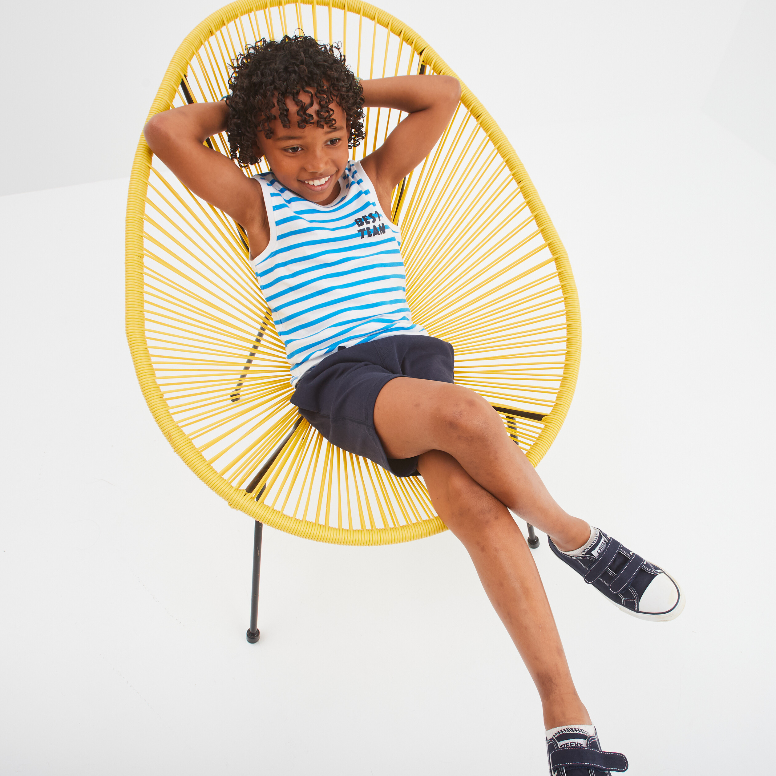 Ensemble 2 pièces short et débardeur bleu garçon