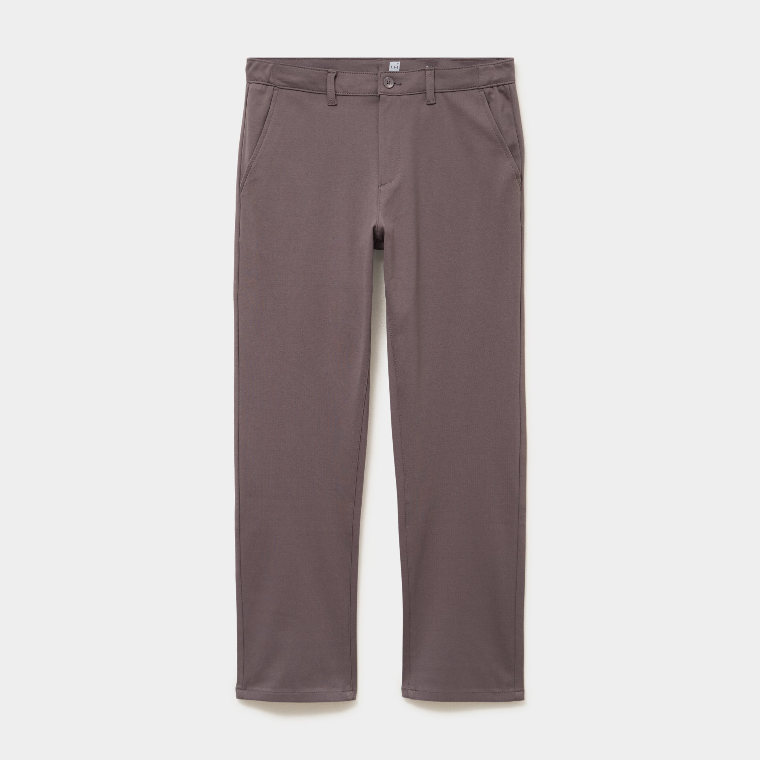 Pantalon chino regular taille &eacute;lastiqu&eacute;e gris fonc&eacute; homme