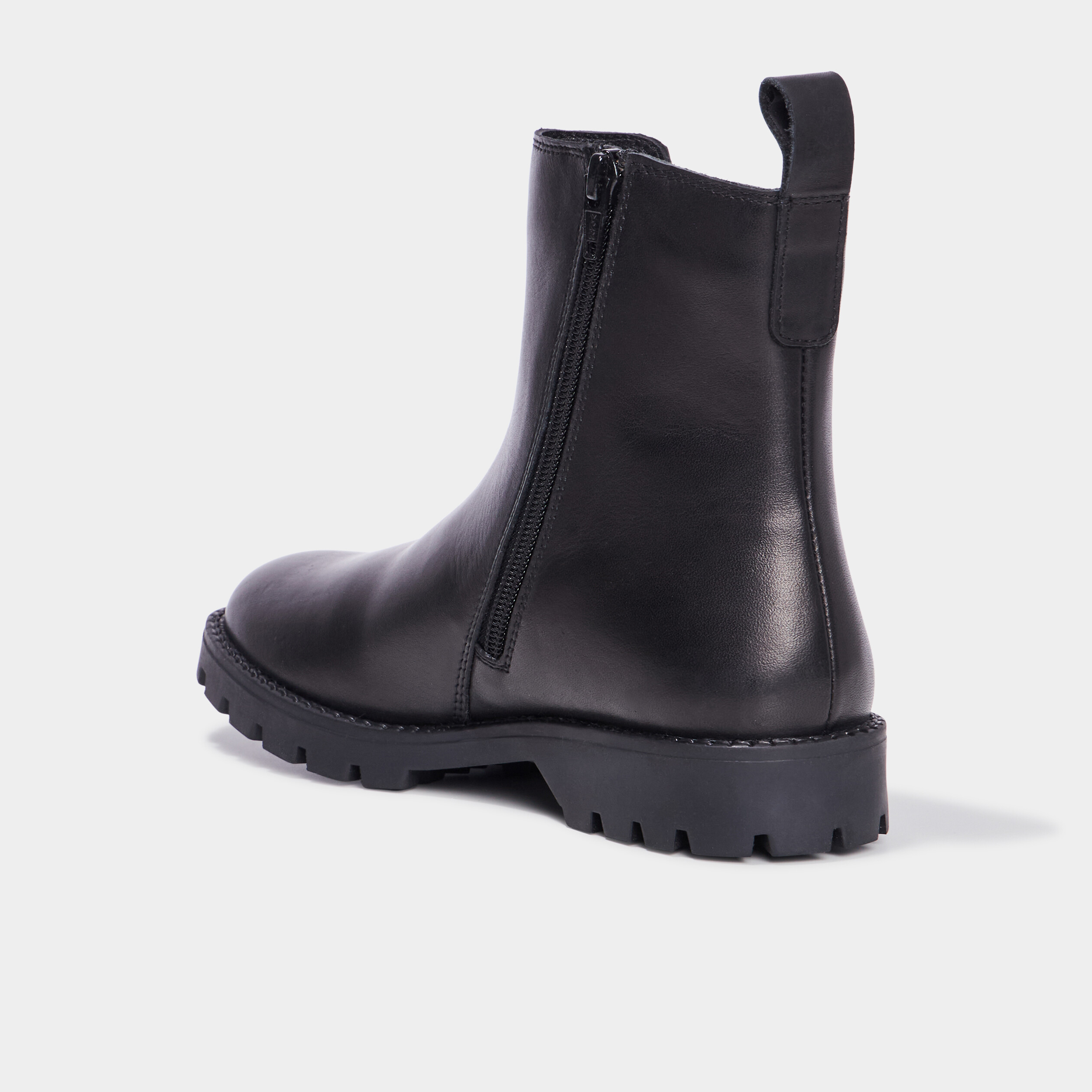 bottines chelsea en cuir noir fille Bottines chelsea en cuir noir fille