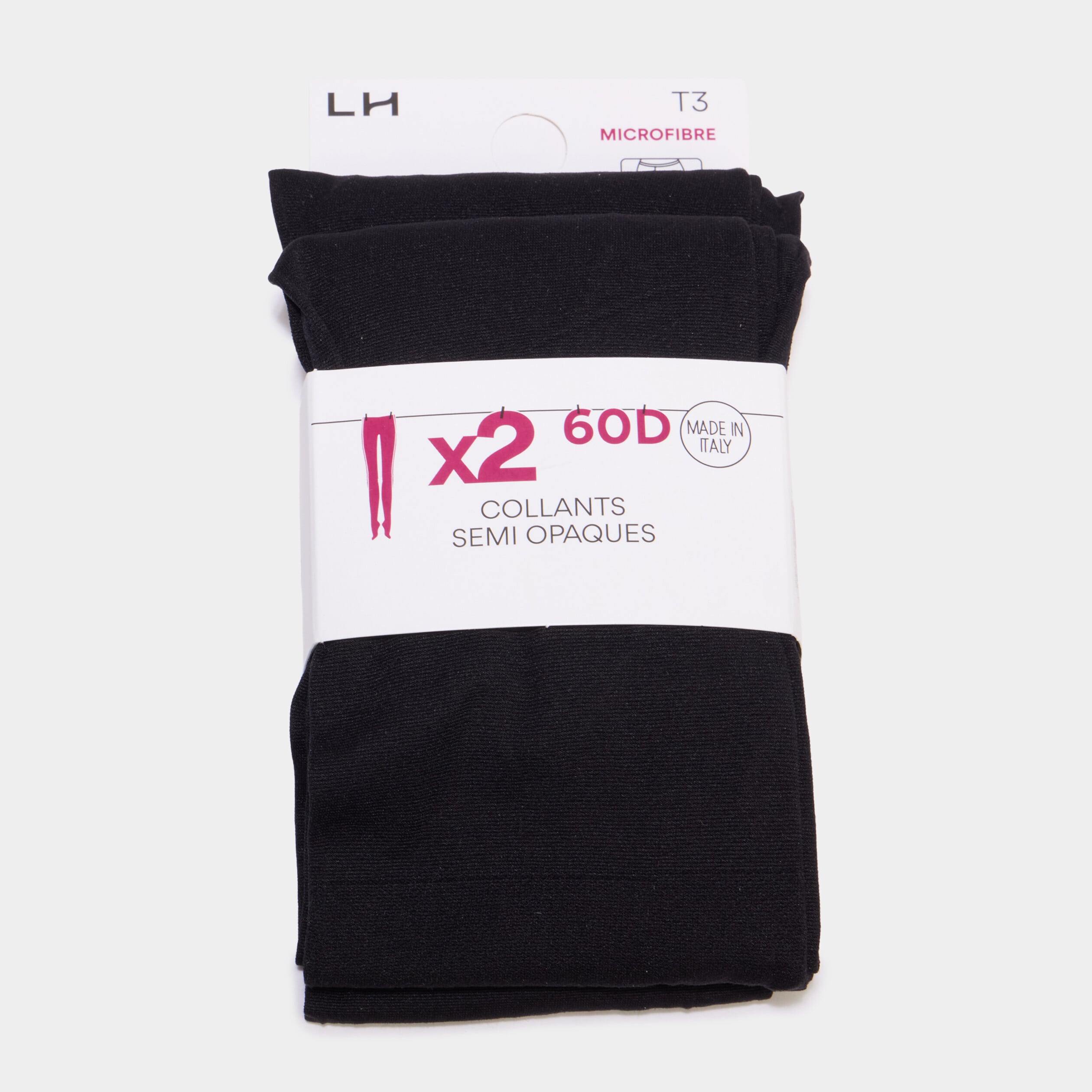 Lot 2 paires collants noir femme