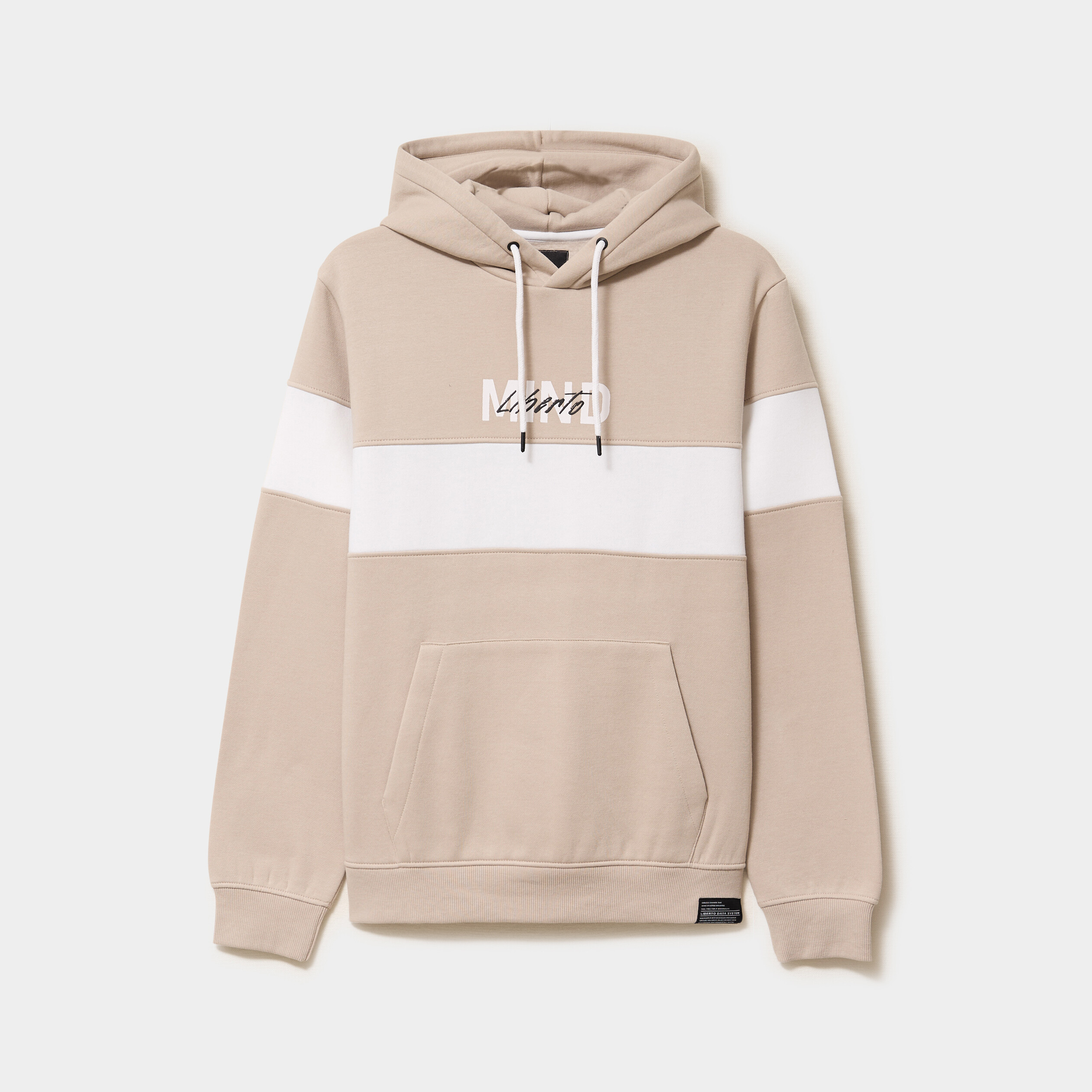 Sweat hoodie molleton manches longues gris clair homme