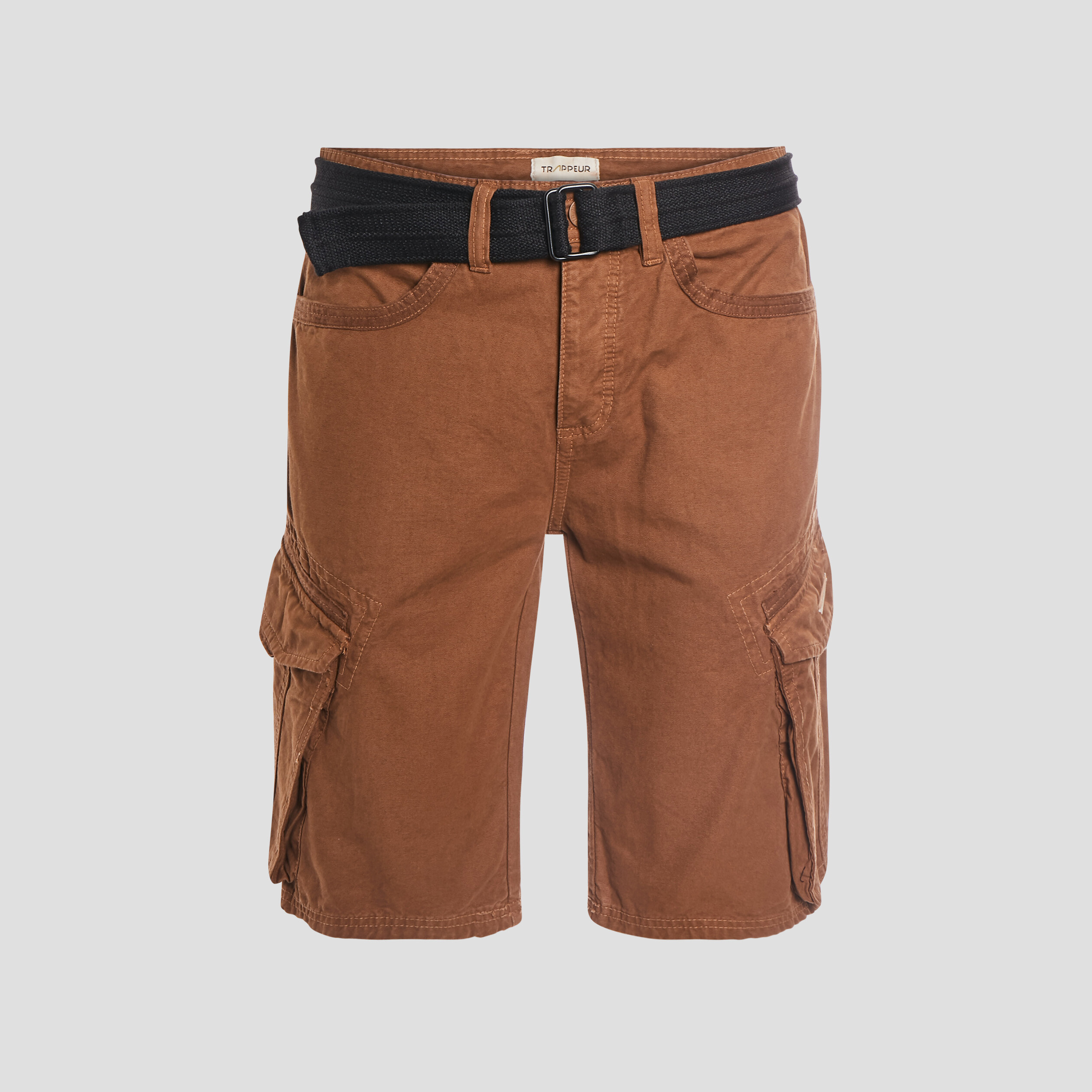 bermuda regular avec ceinture trappeur camel homme Bermuda regular avec ceinture Trappeur camel homme