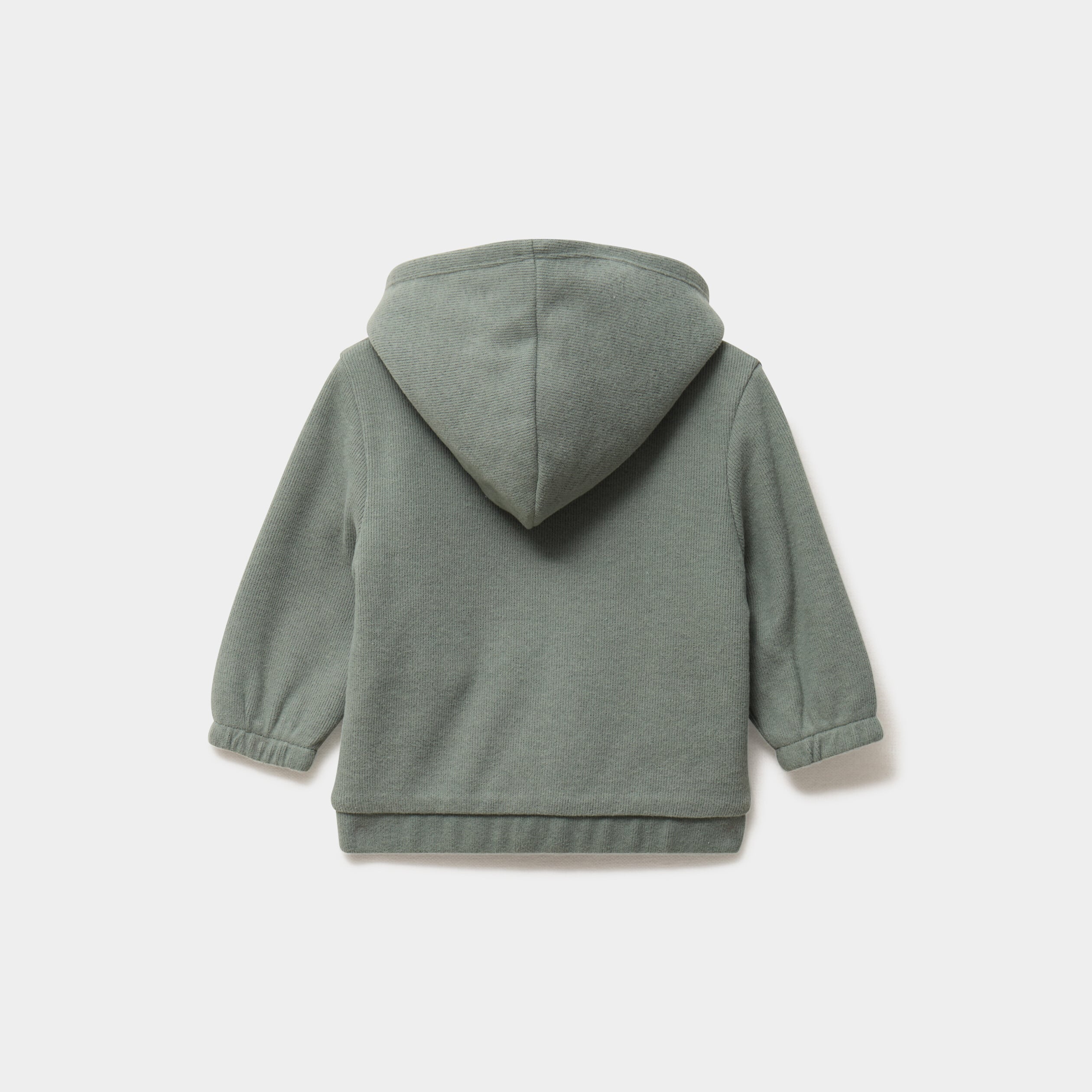Gilet c&ocirc;tel&eacute; doubl&eacute; &agrave; capuche vert kaki b&eacute;b&eacute; gar&ccedil;on