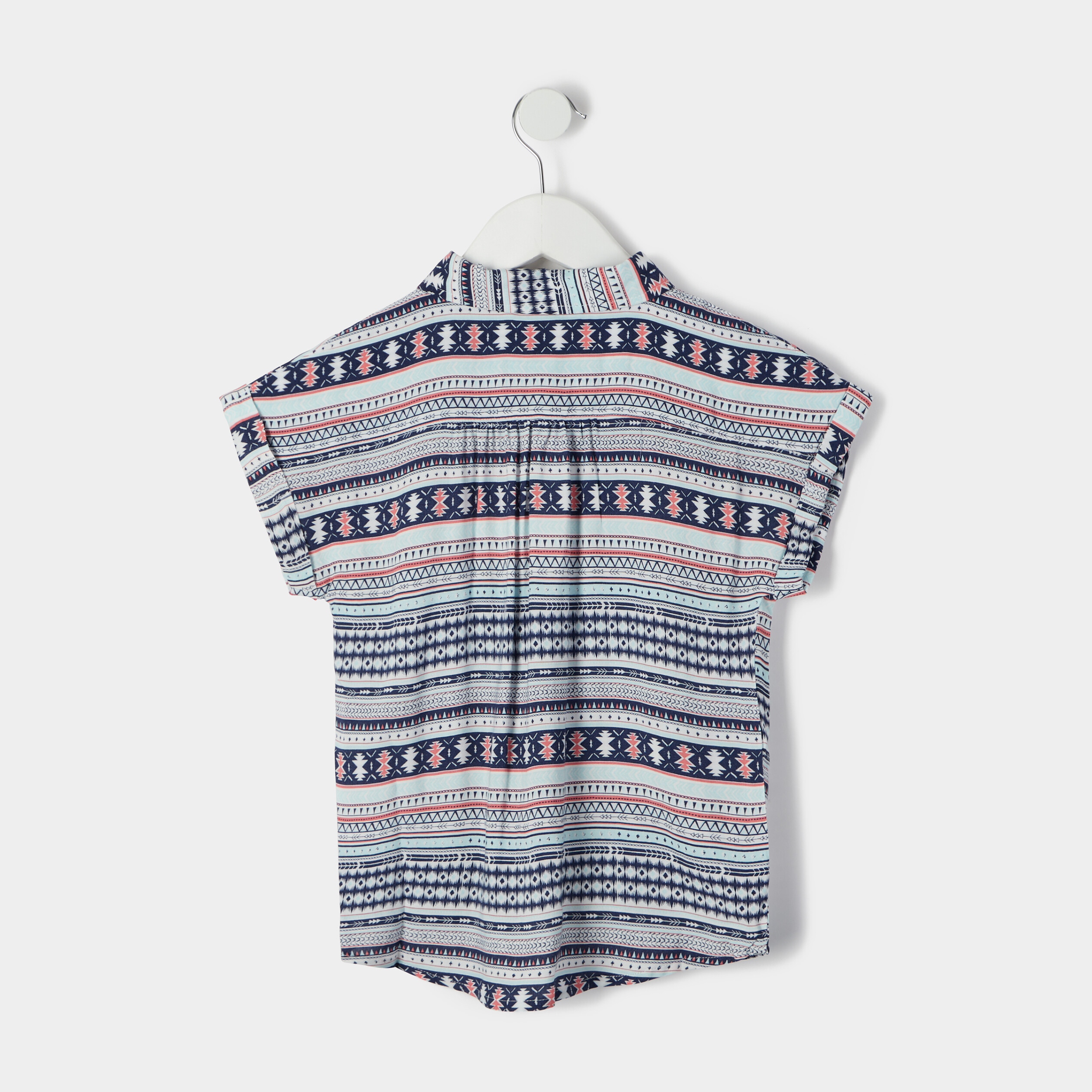 chemise manches courtes nouee blanc fille Chemise manches courtes nouée blanc fille