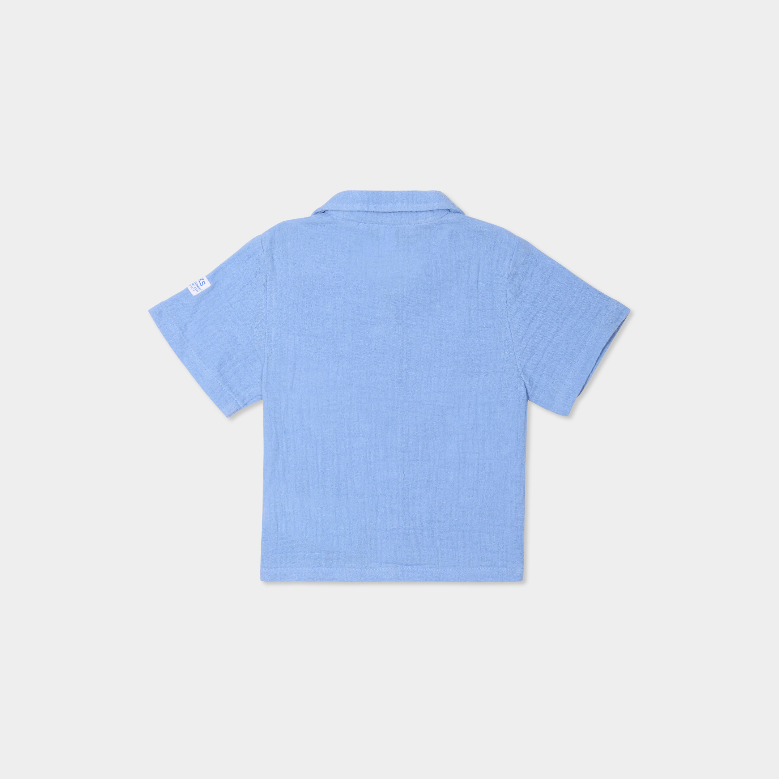 ensemble pyjama short chemise gaze coton bleu lavande bebeg Ensemble pyjama short chemise gaze coton bleu lavande bébé garçon