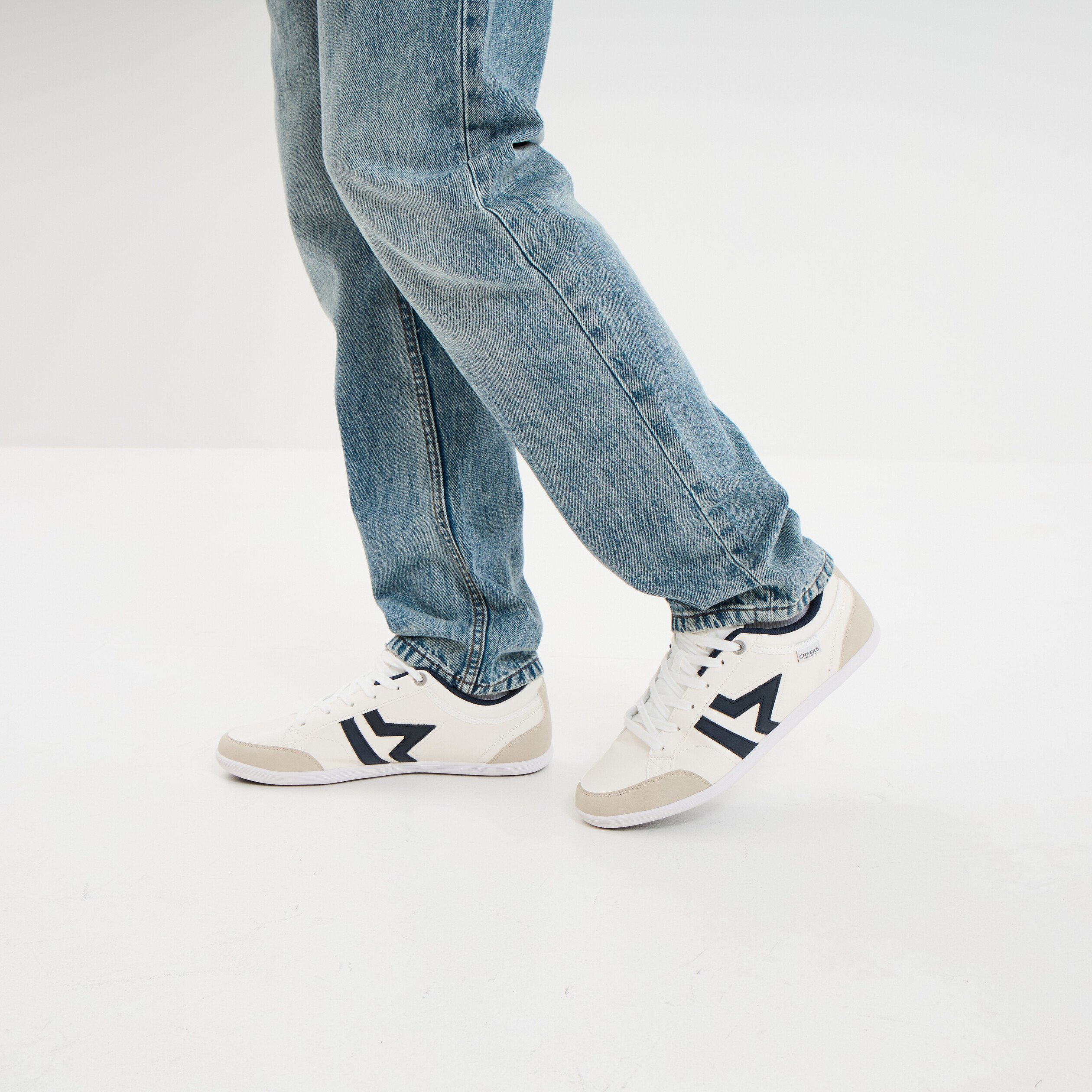 tennis basses a lacets blanc homme Tennis basses à lacets blanc homme