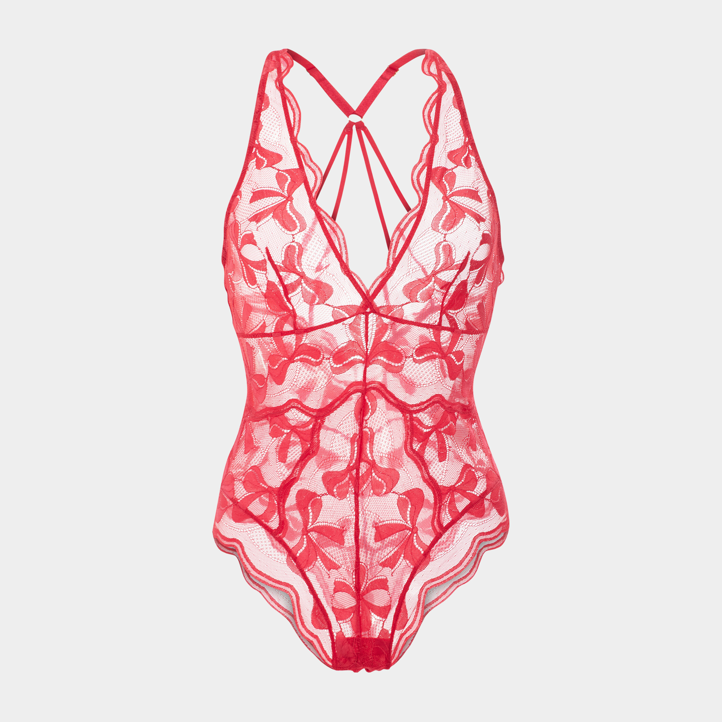 body foulard dentelle sans armatures rose framboise femme Body foulard dentelle sans armatures rose framboise femme