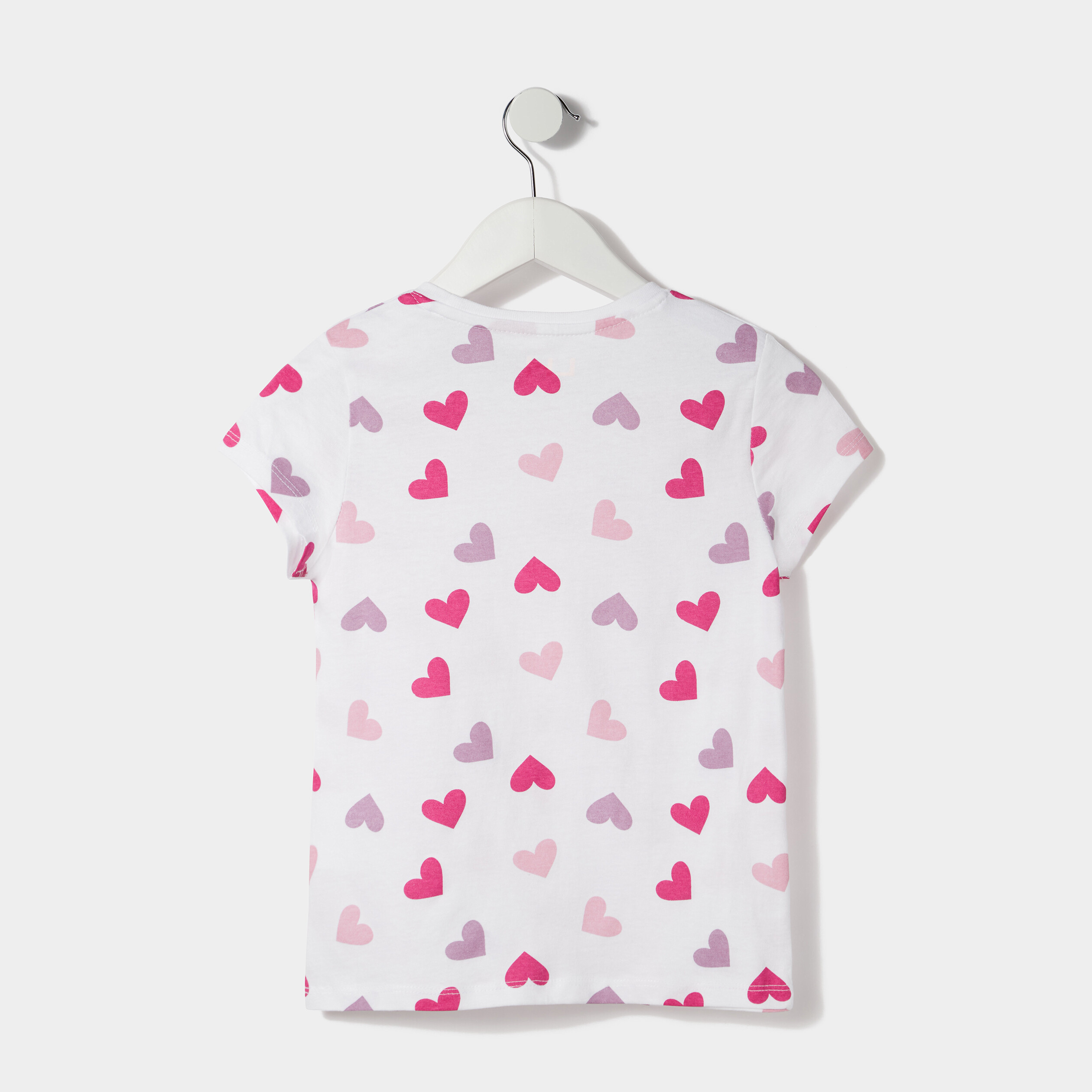 T-shirt manches courtes ecru fille
