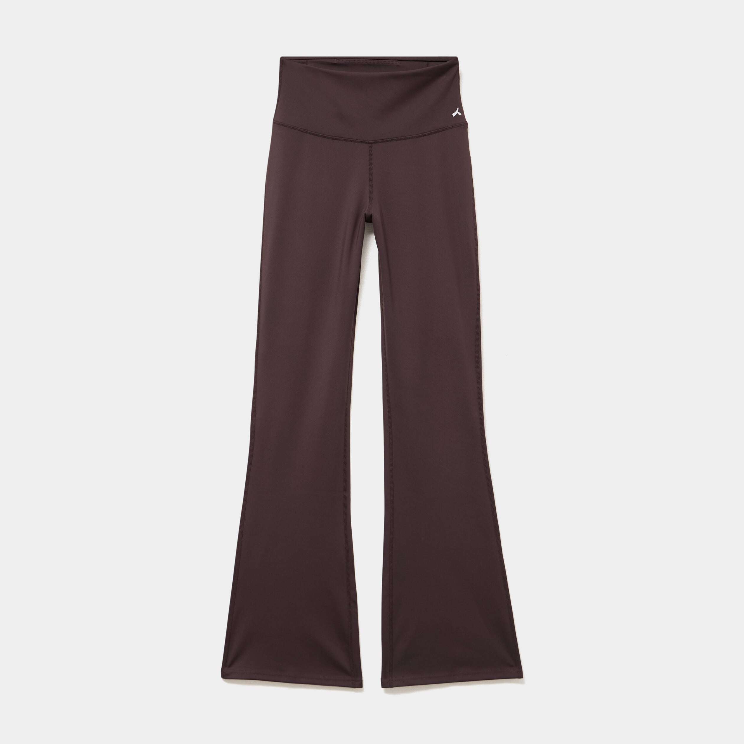 Legging de sport flare taille haute marron fonc&eacute; femme