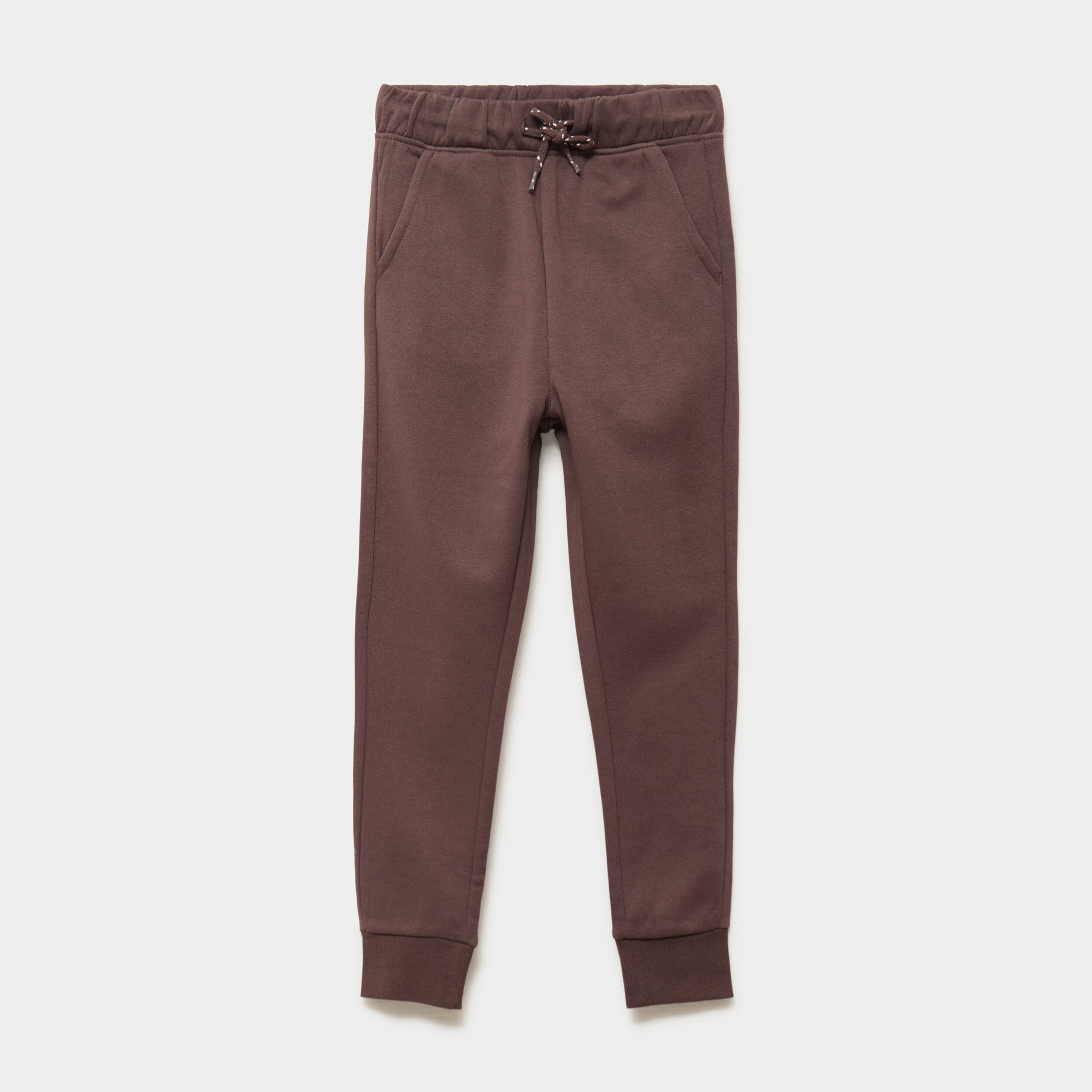 Pantalon jogging regular 2 poches marron fonc&eacute; gar&ccedil;on