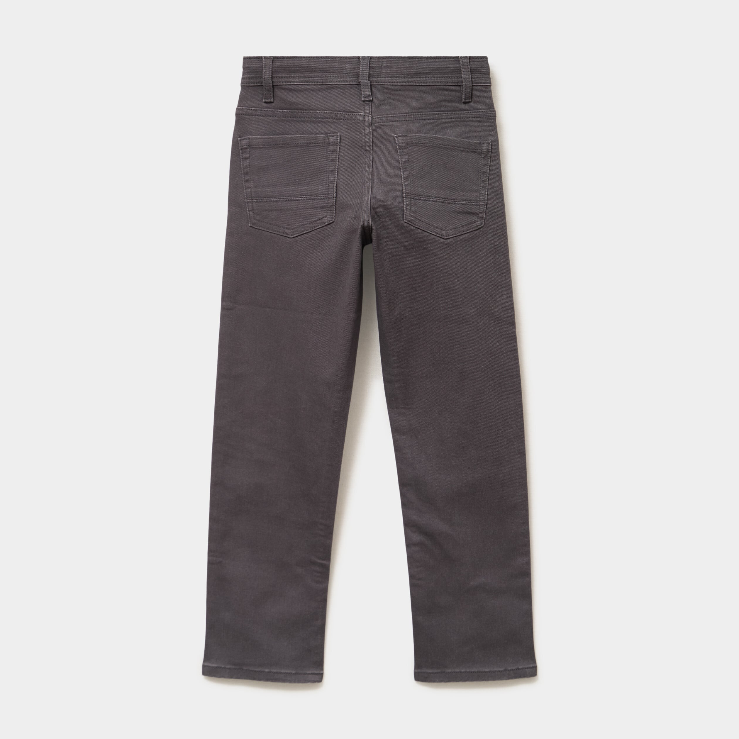 Pantalon regular coton majoritaire gris fonc&eacute; gar&ccedil;on