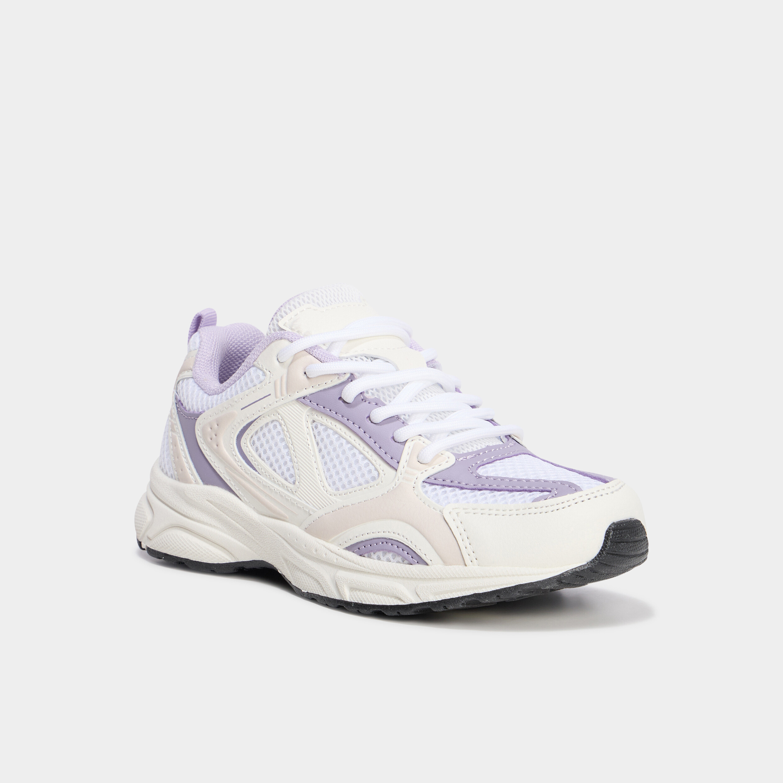 Baskets running m&eacute;moire de forme confort blanc fille
