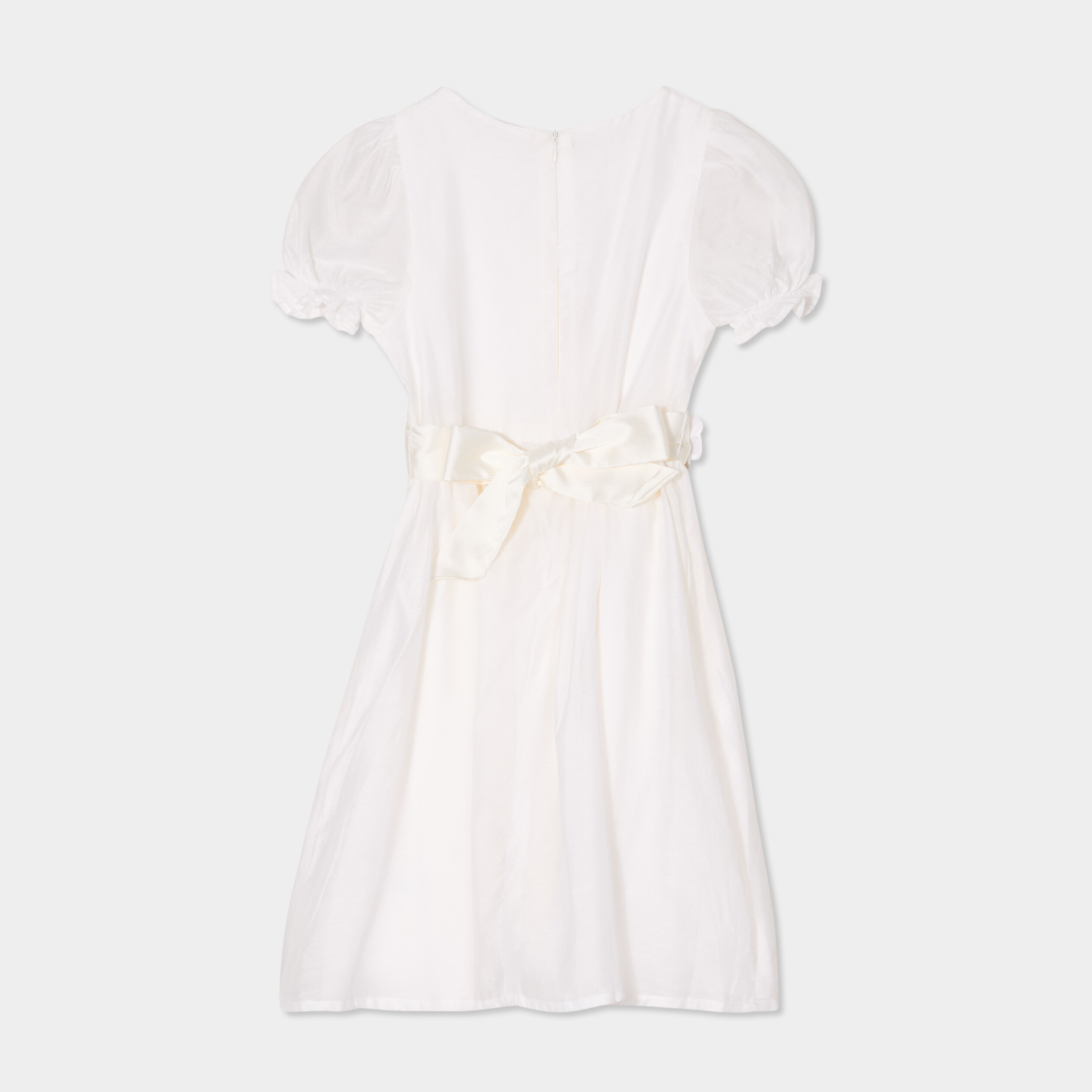 robe manches ballon ceinture fleurs ivoire fille Robe manches ballon ceinture fleurs ivoire fille