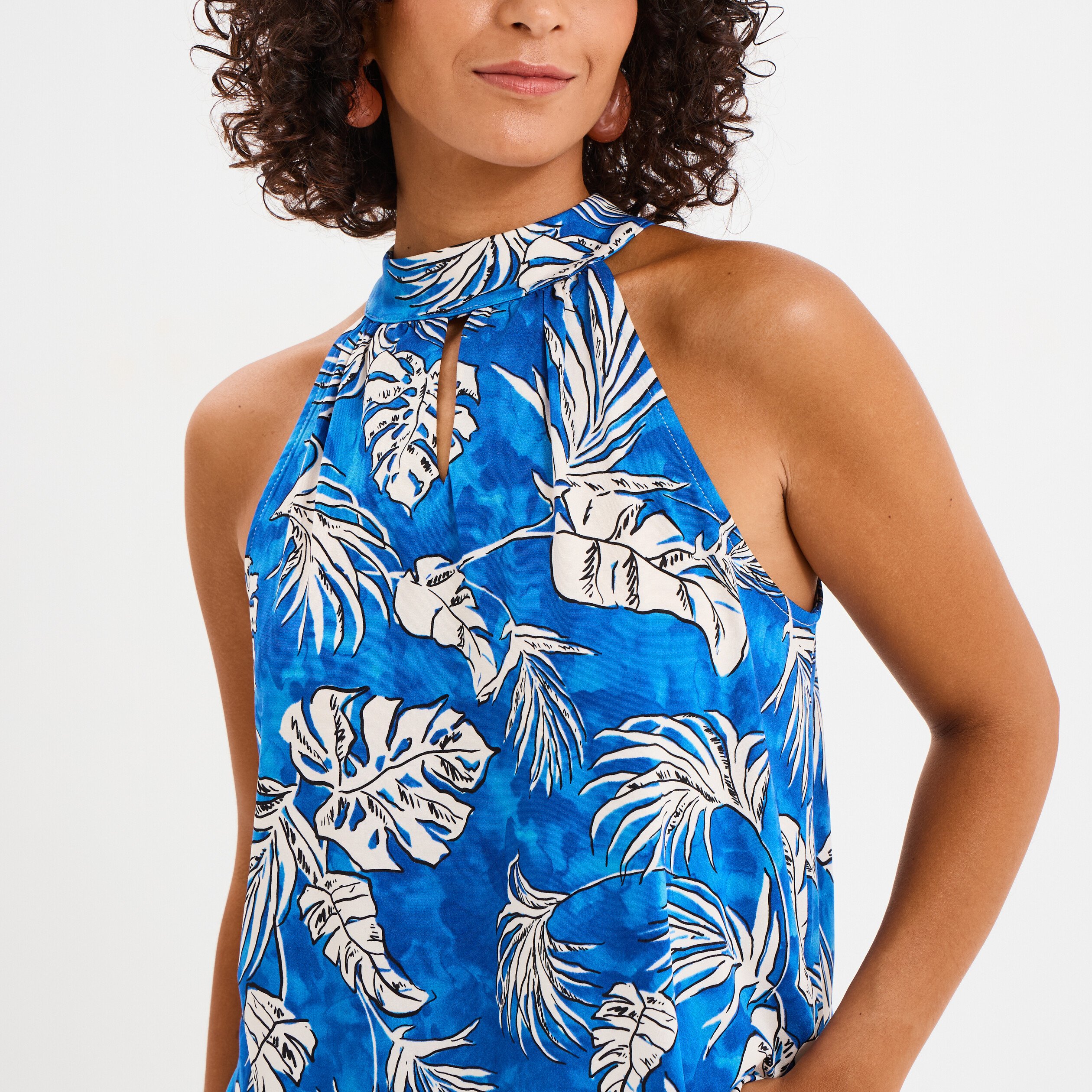 debardeur encolure americaine bleu electrique femme Débardeur encolure américaine bleu electrique femme