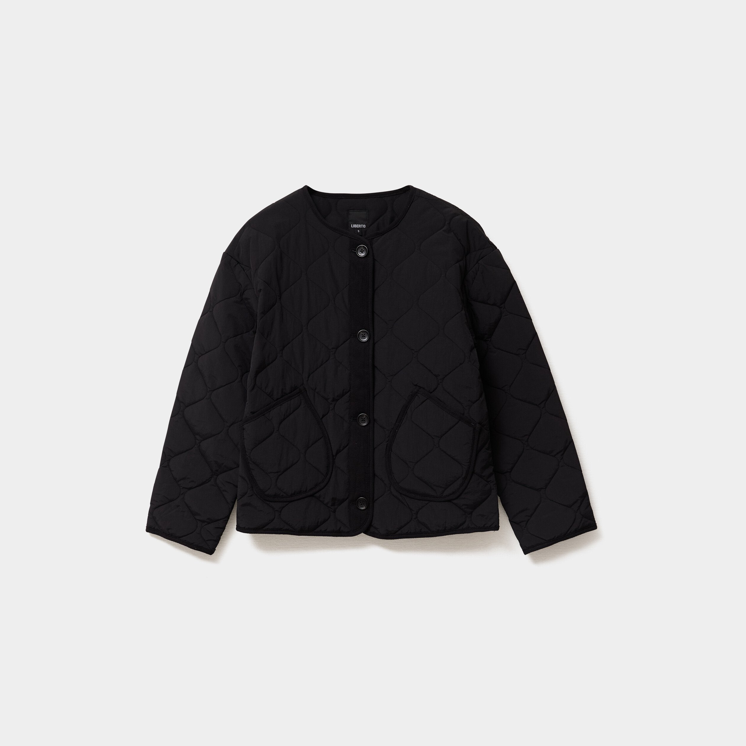 doudoune boutonnee col rond noir femme Doudoune boutonnée col rond noir femme