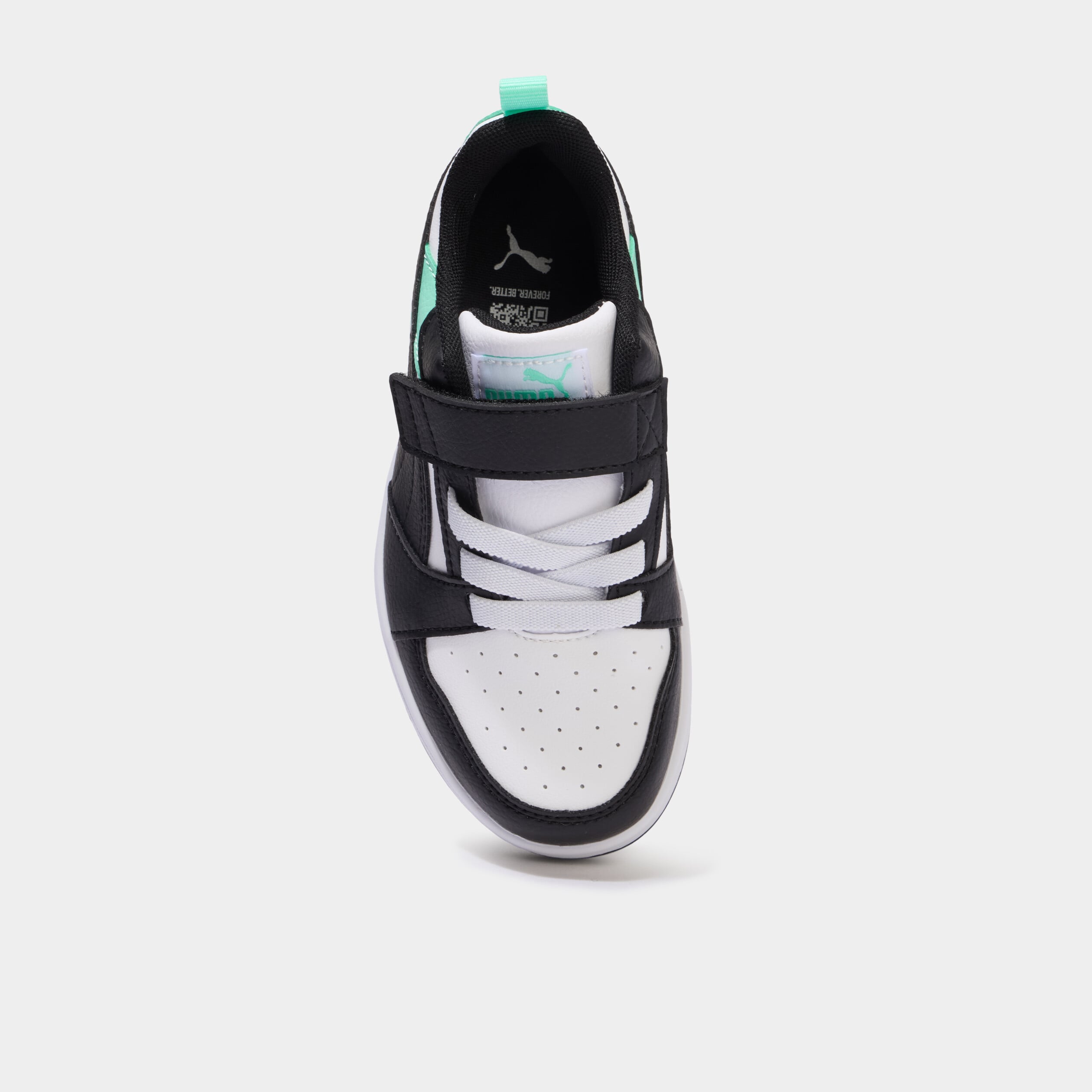 Tennis scratchs &agrave; lacets Puma Rebound V6 vert clair fille