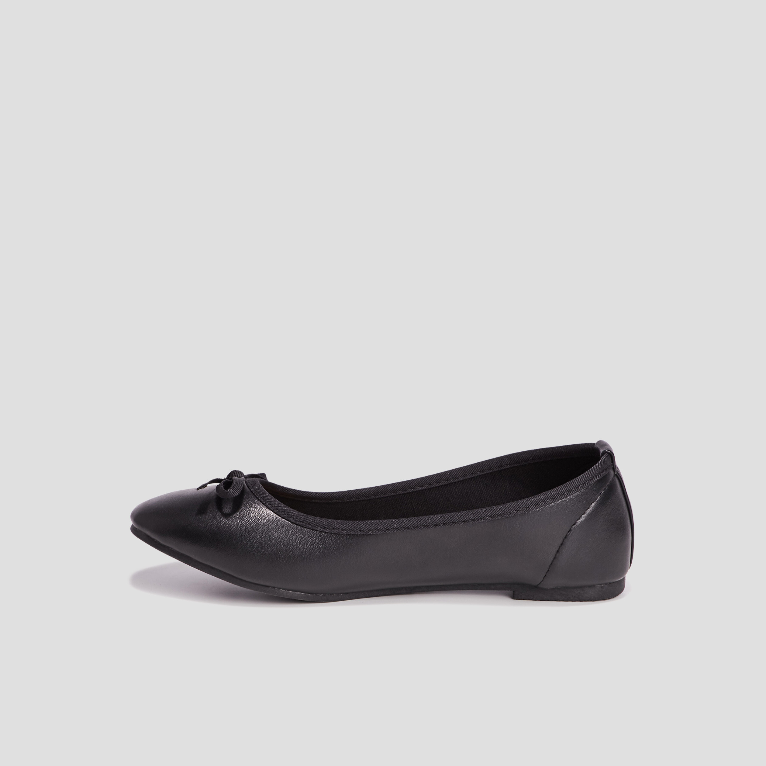 Ballerines avec noeuds noir fille