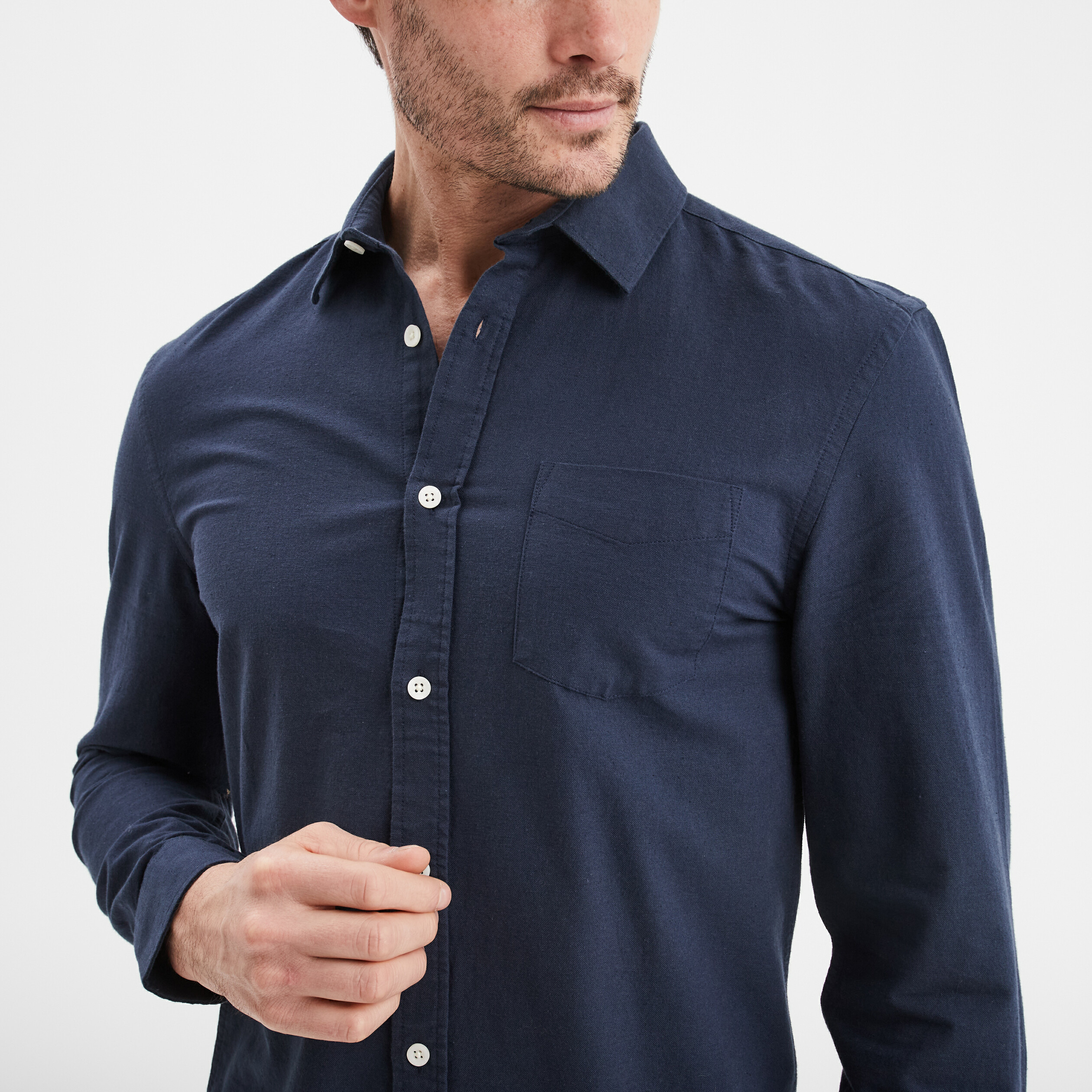 Chemise coton homme manche longue outlet