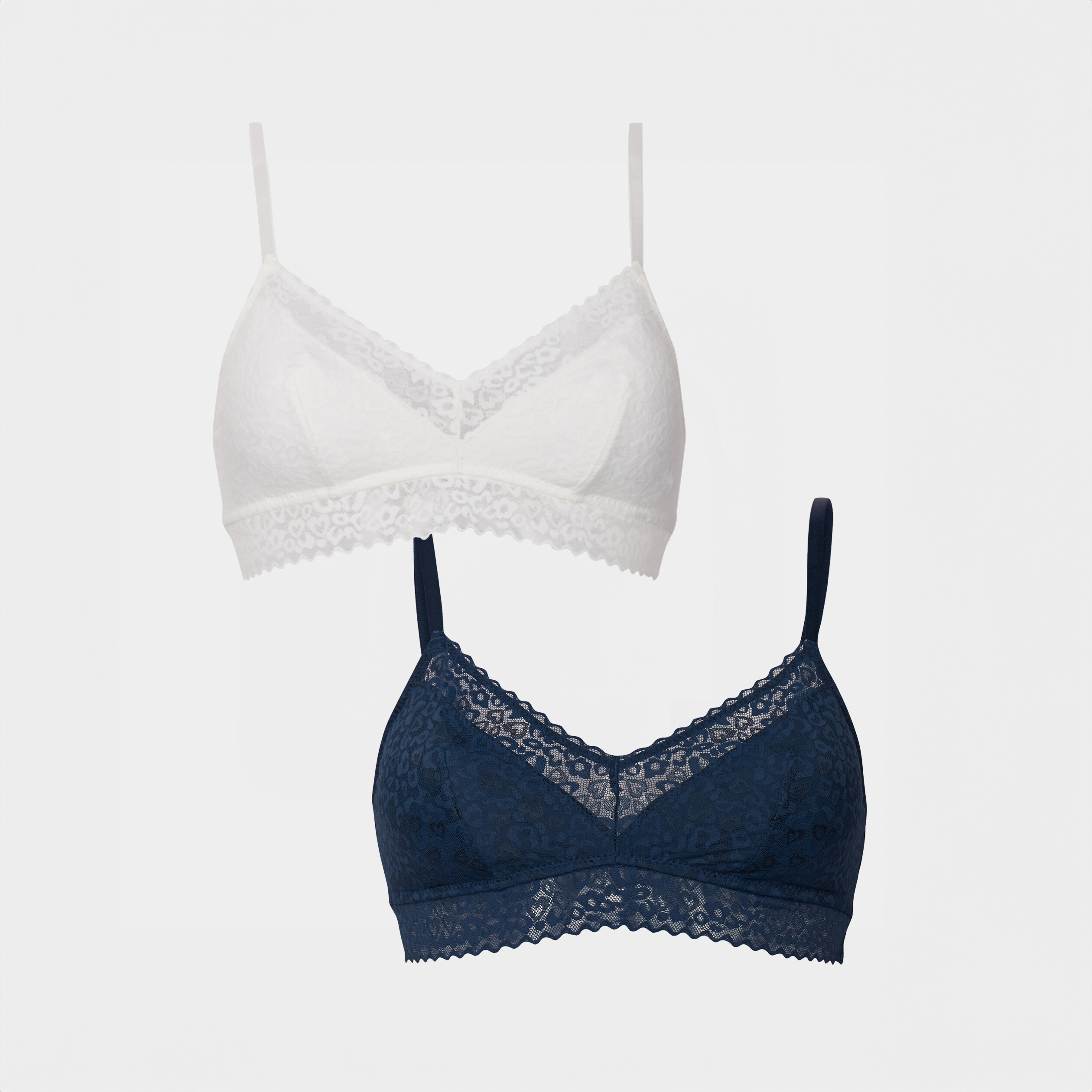 lot 2 soutiens gorge triangle bleu canard femme Lot 2 soutiens-gorge triangle bleu canard femme