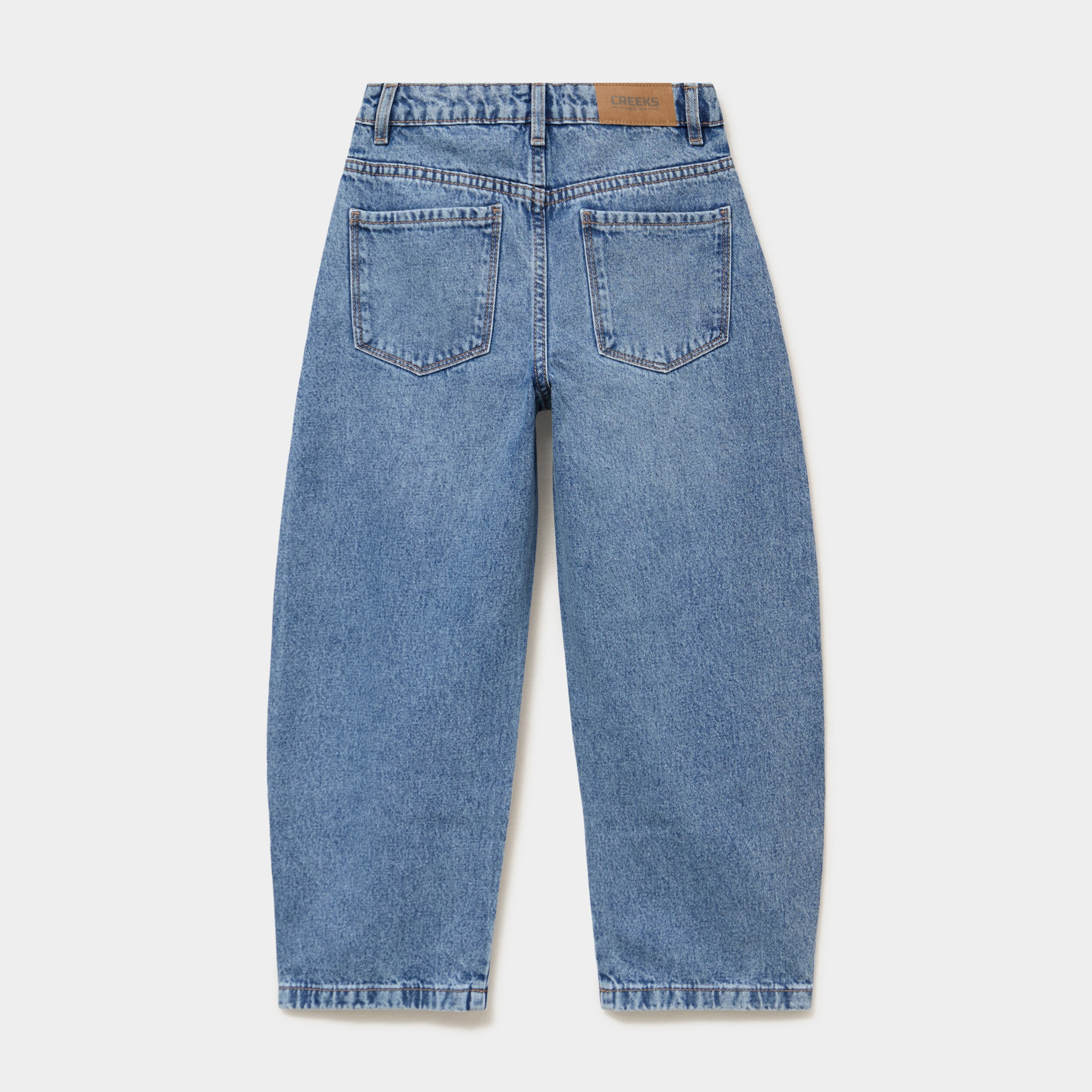 Jean barrel 5 poches coton denim double stone fille