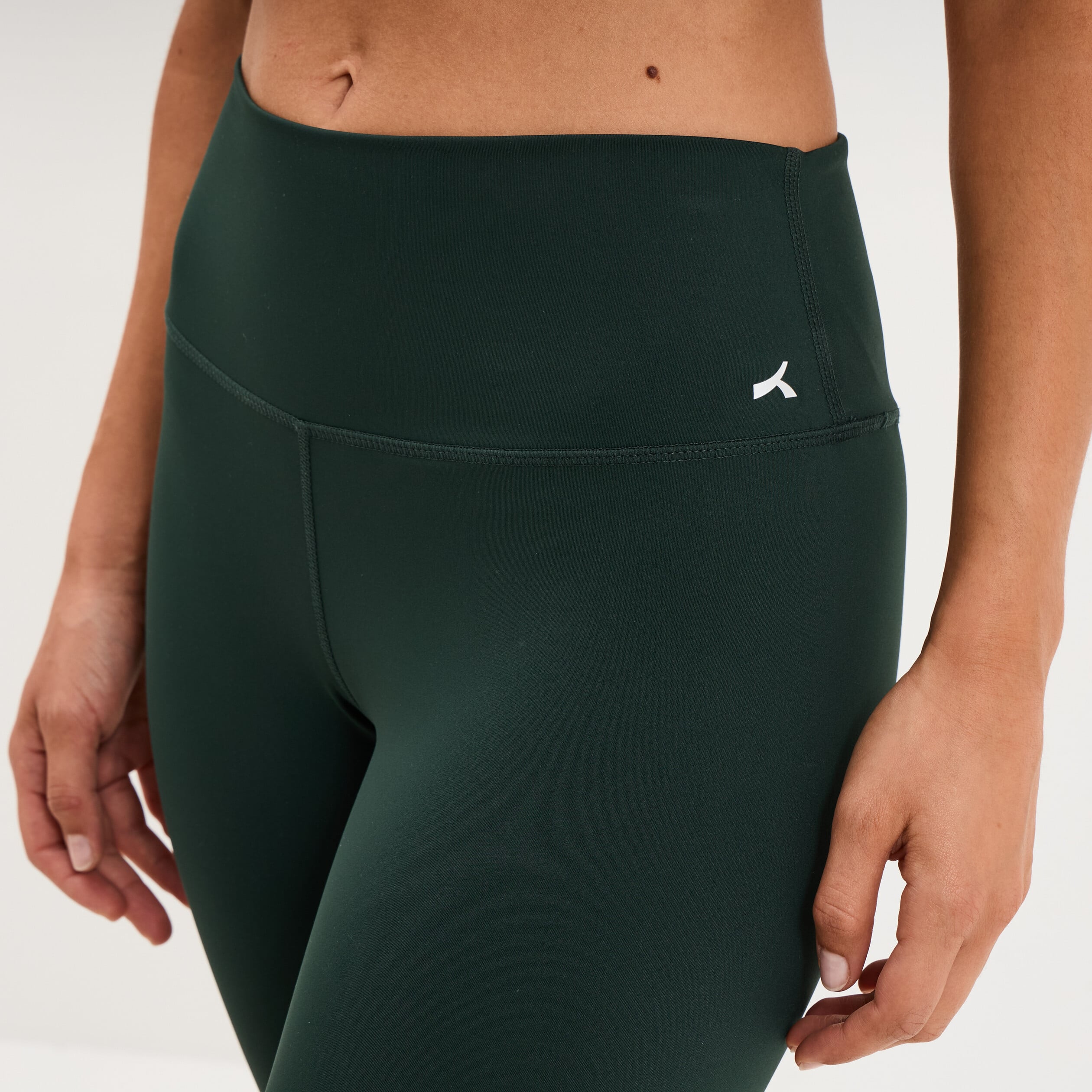 Legging de sport gainant taille haute vert fonc&eacute; femme