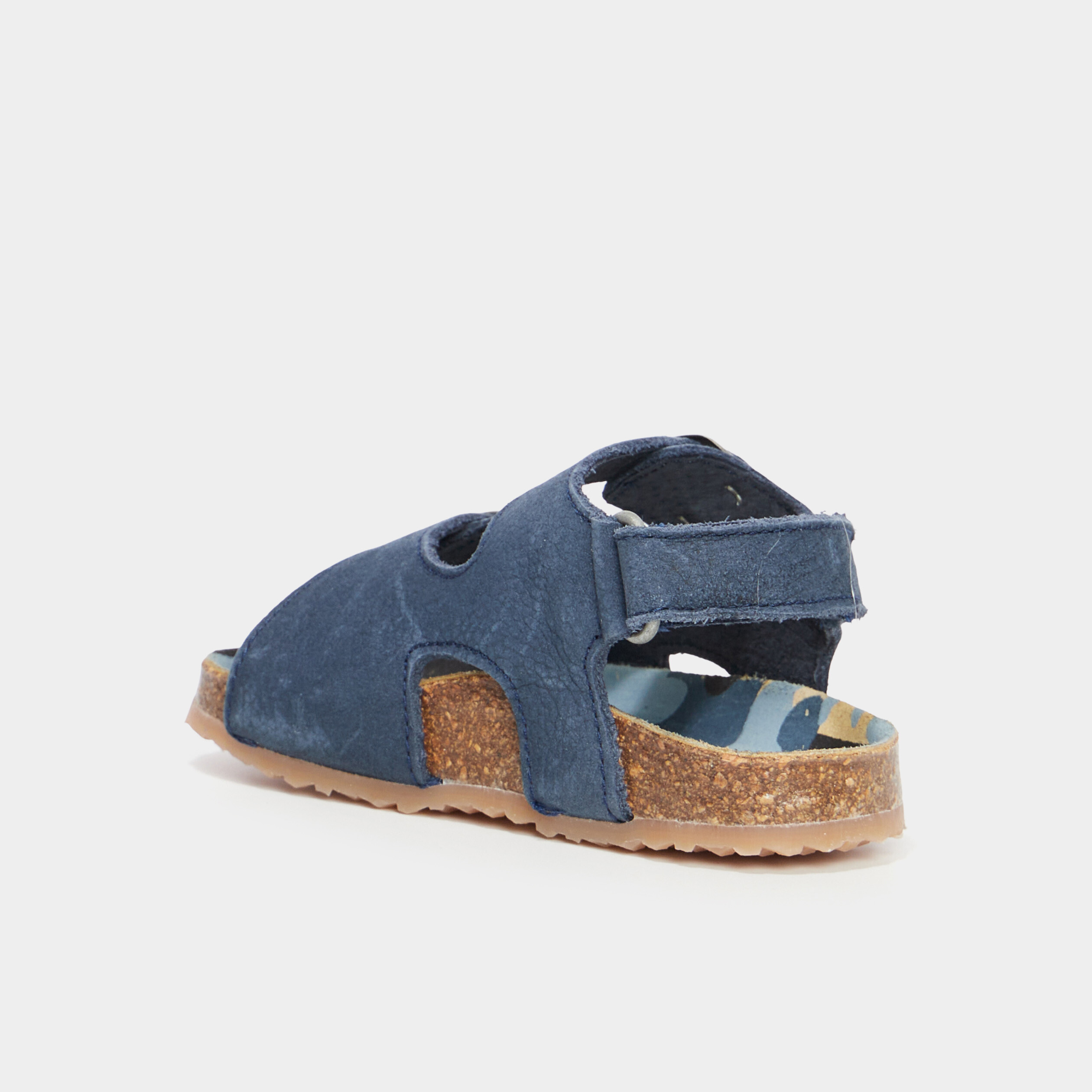 sandales cuir boucles et scratchs creeks bleu bebef Sandales cuir boucles et scratchs Creeks bleu bébé fille