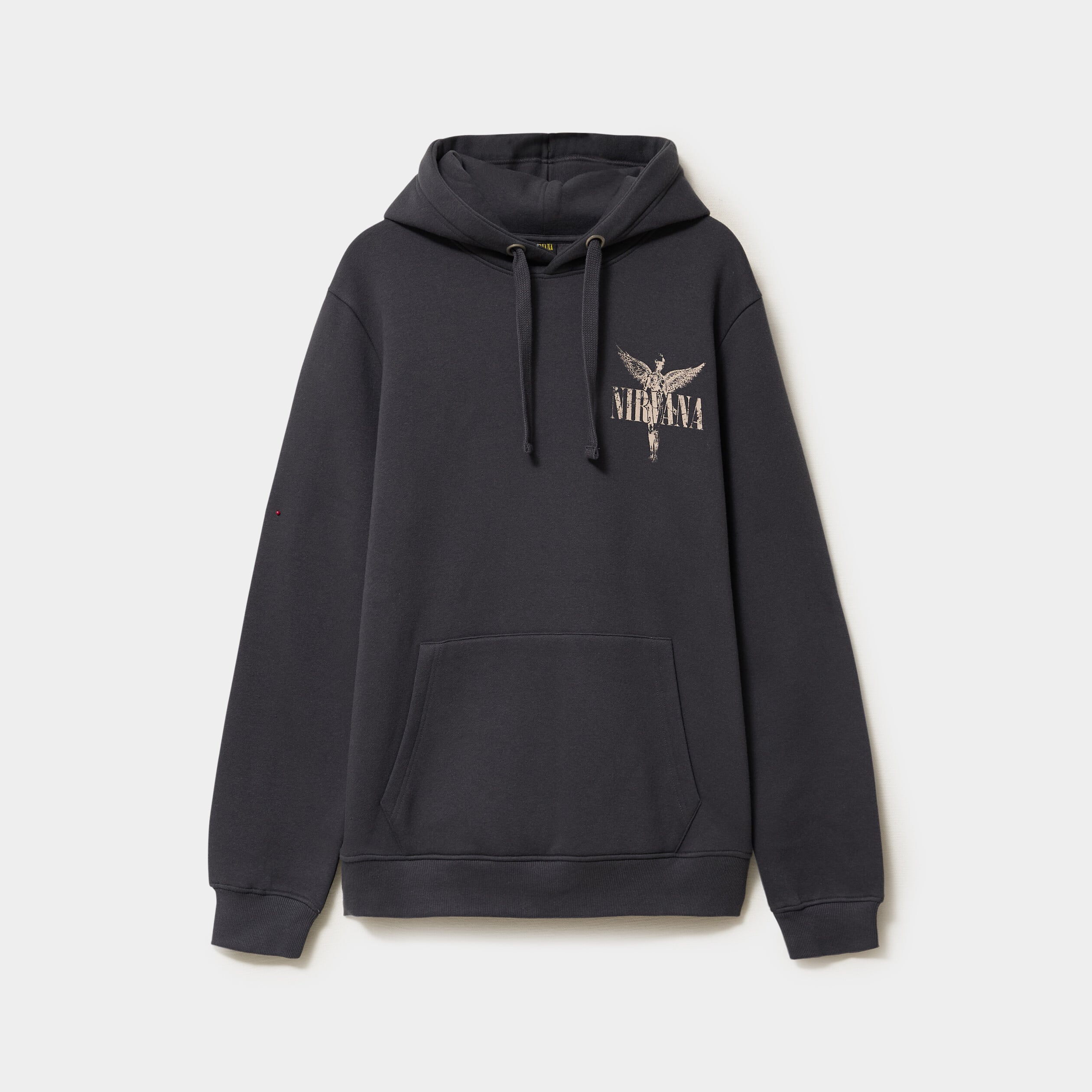 Sweat hoodie 1 poche Nirvana gris fonc&eacute; homme