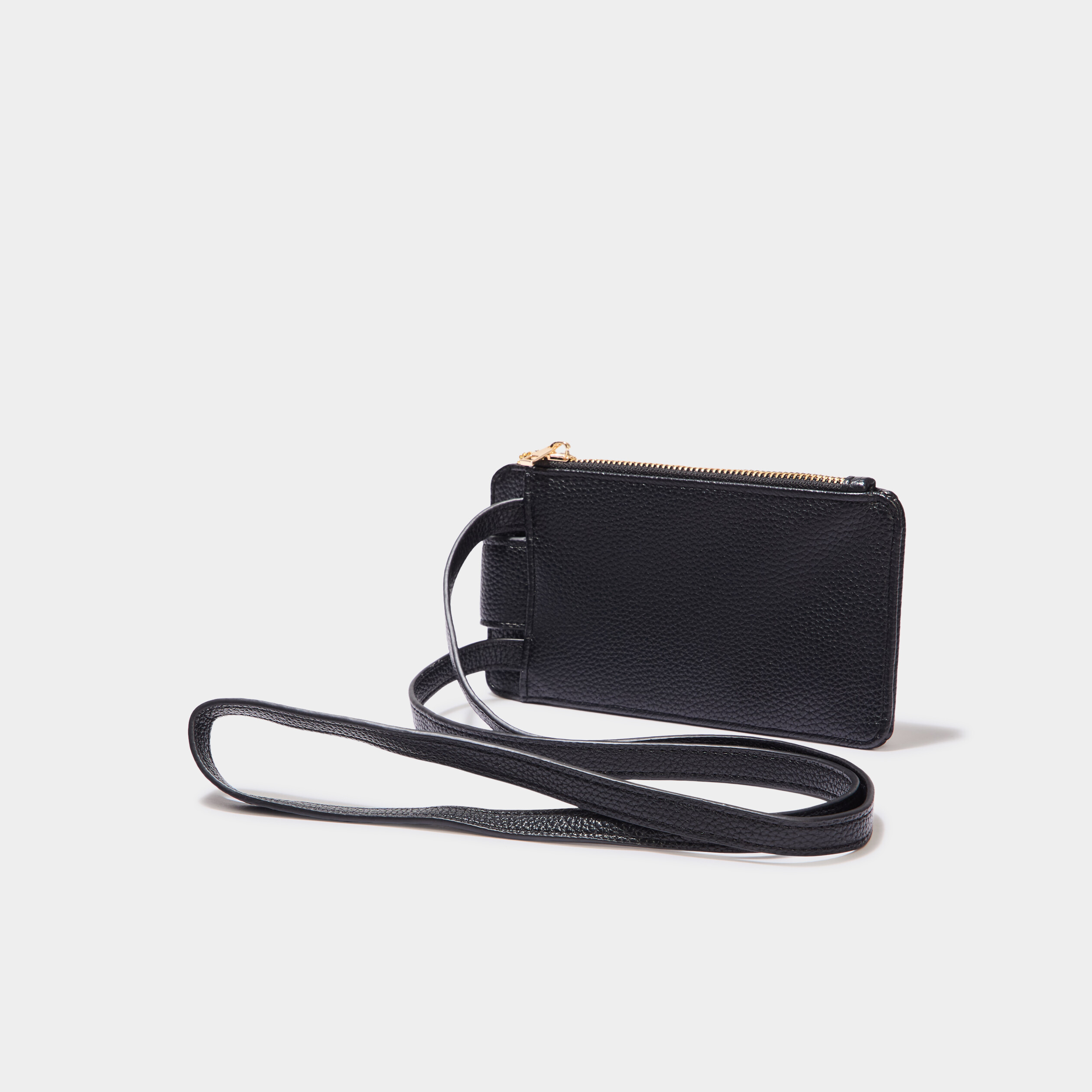 Sac pochette de t&eacute;l&eacute;phone noir femme